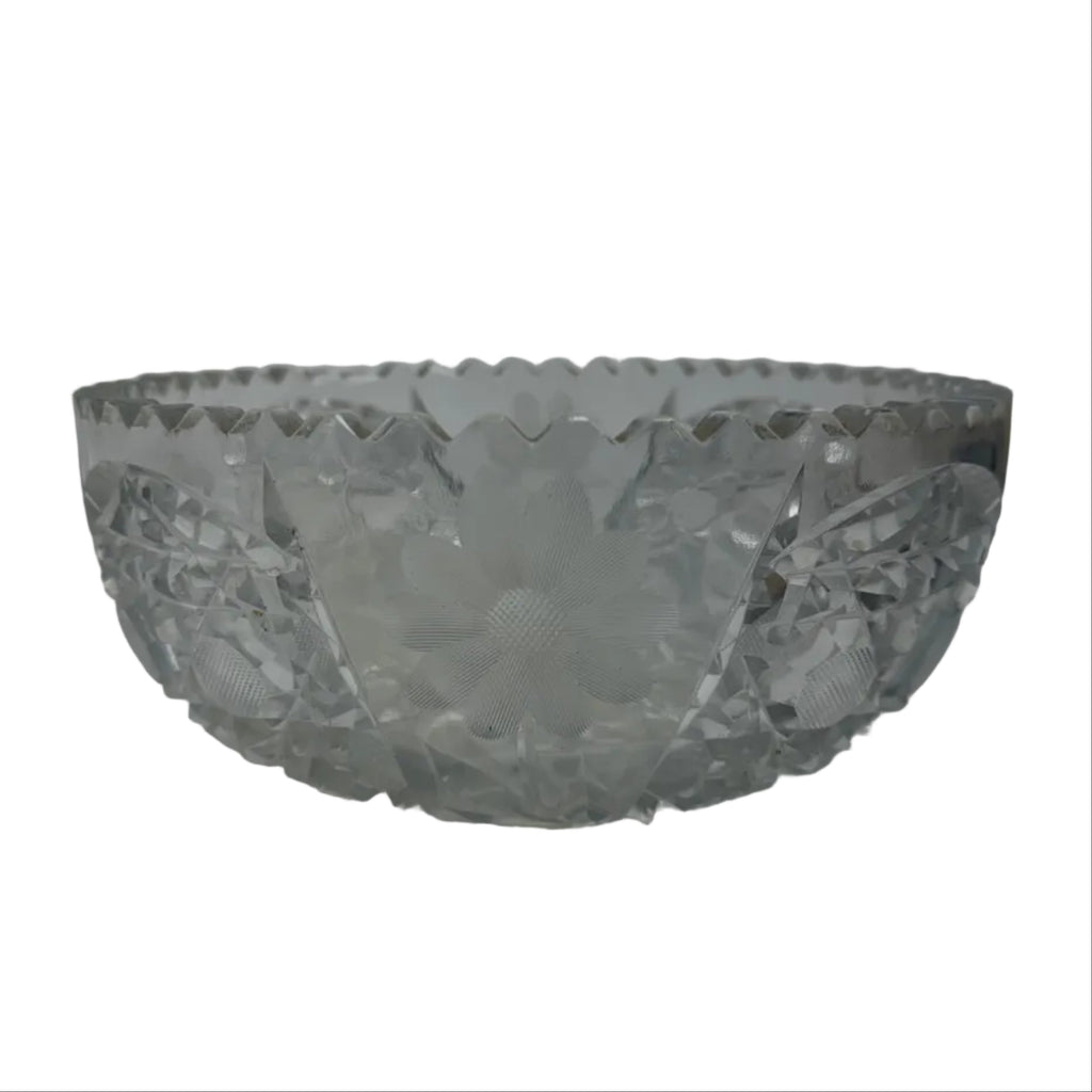 Vintage American Brilliant Period-Style Crystal Bowl