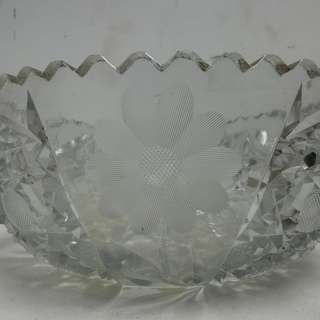 Vintage American Brilliant Period-Style Crystal Bowl