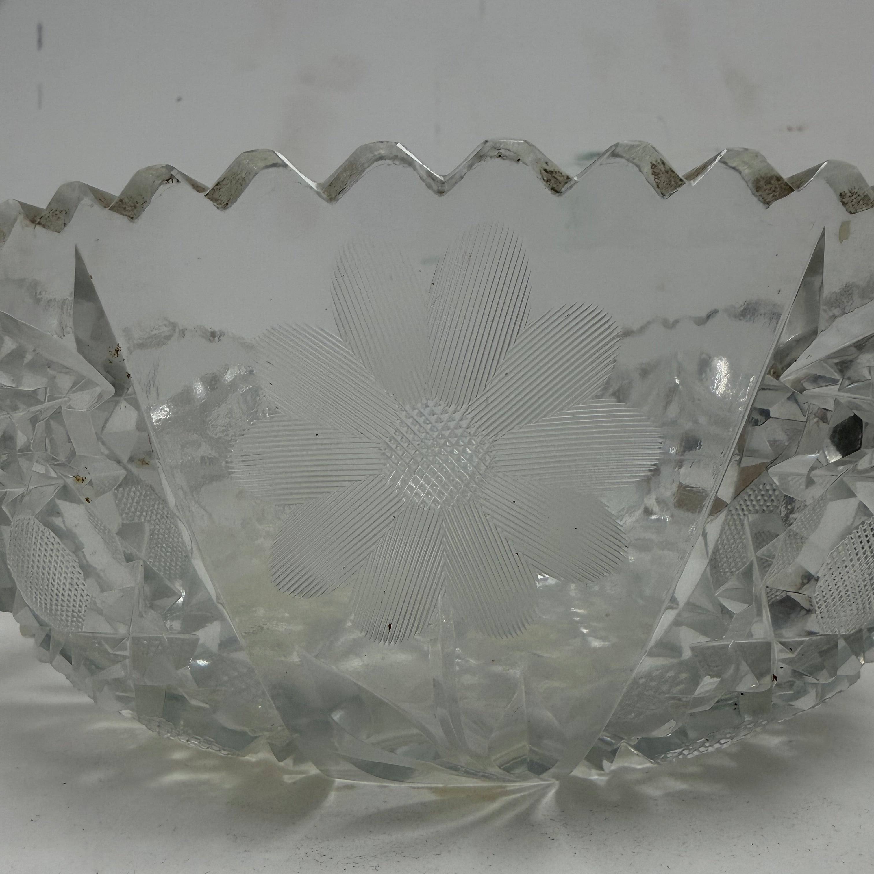 Vintage American Brilliant Period-Style Crystal Bowl