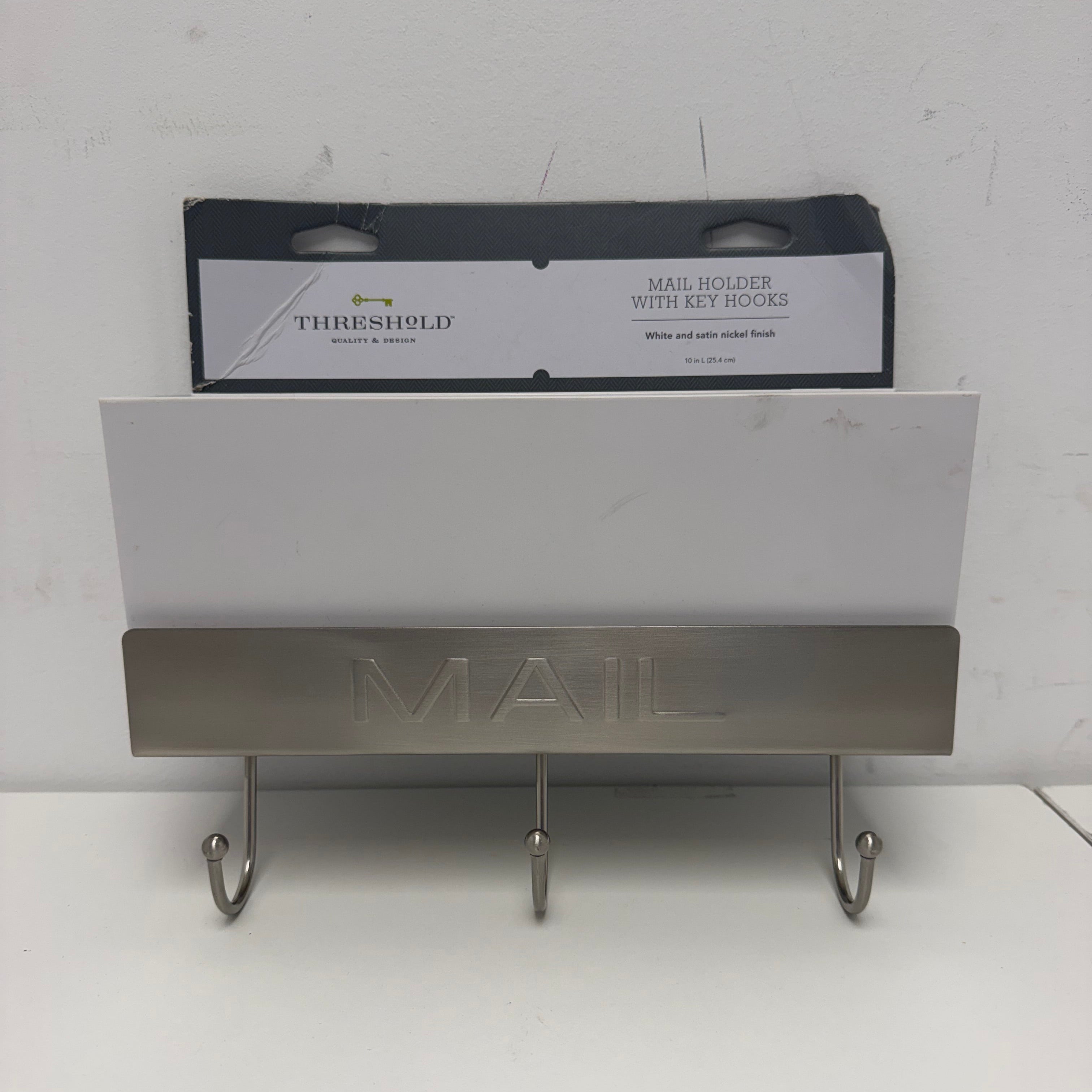 Threshold Mail Holder with Key Hooks