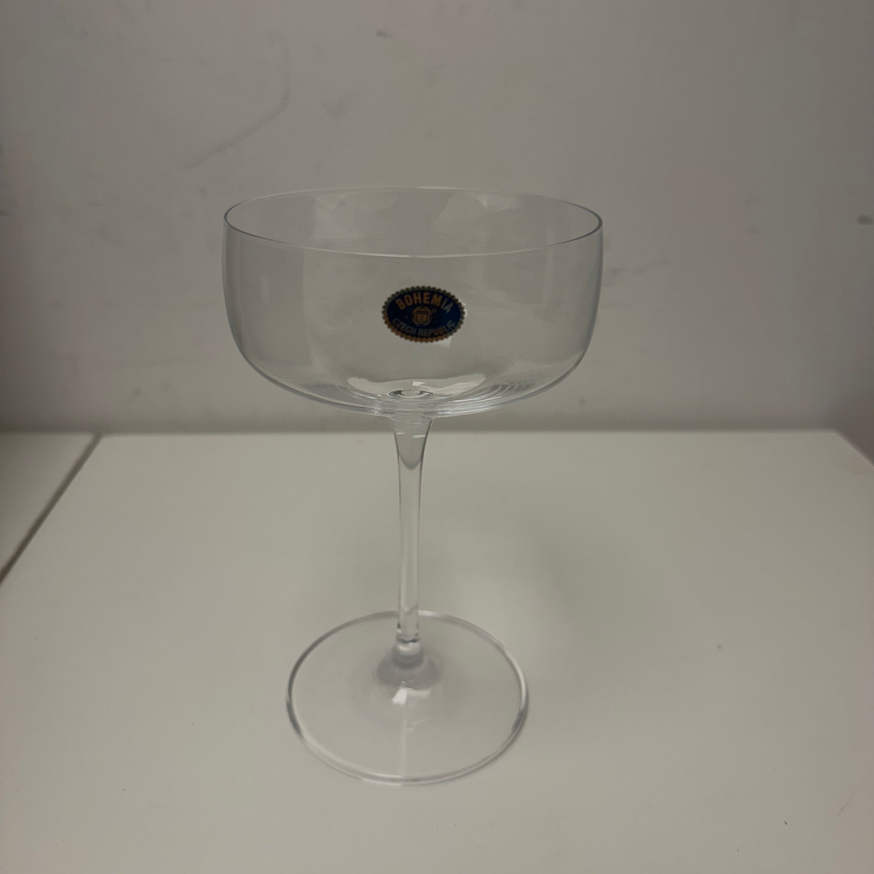 Set of 4 Crystal Bohemia "Anna" Cocktail Glasses