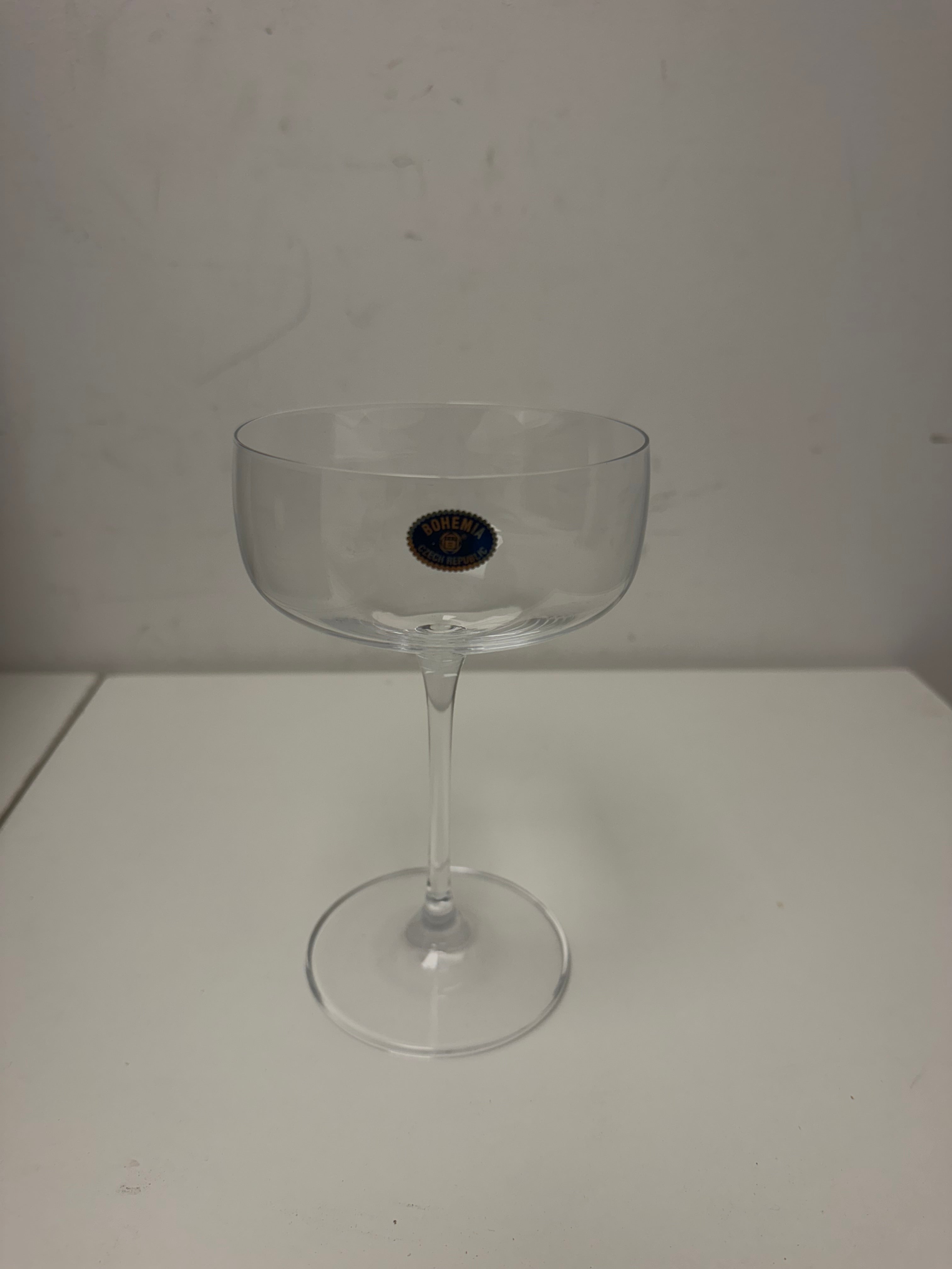 Set of 4 Crystal Bohemia "Anna" Cocktail Glasses