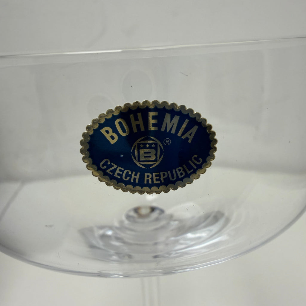 Set of 4 Crystal Bohemia "Anna" Cocktail Glasses