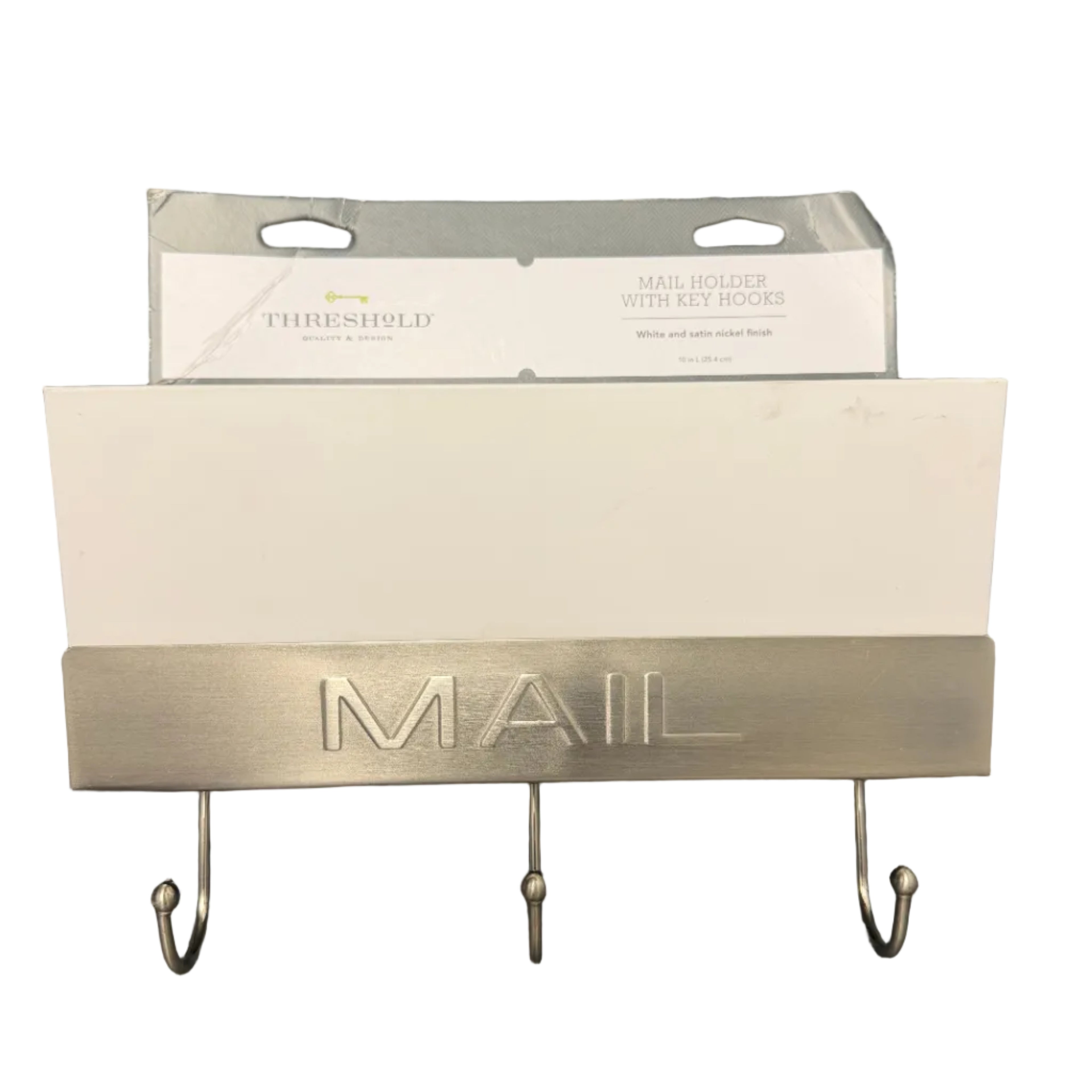 Threshold Mail Holder with Key Hooks