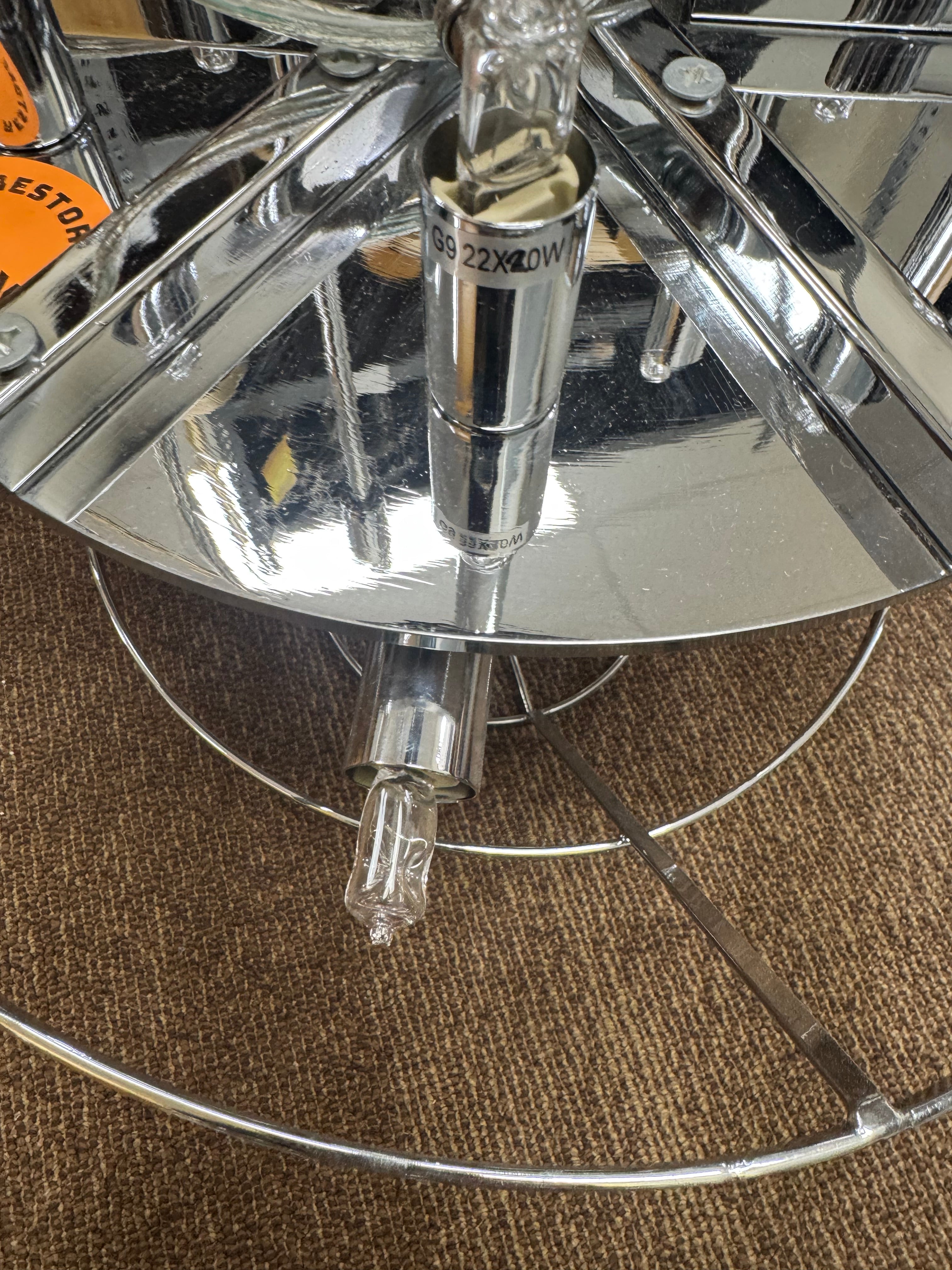 Circular Chrome Ring Light Fixture