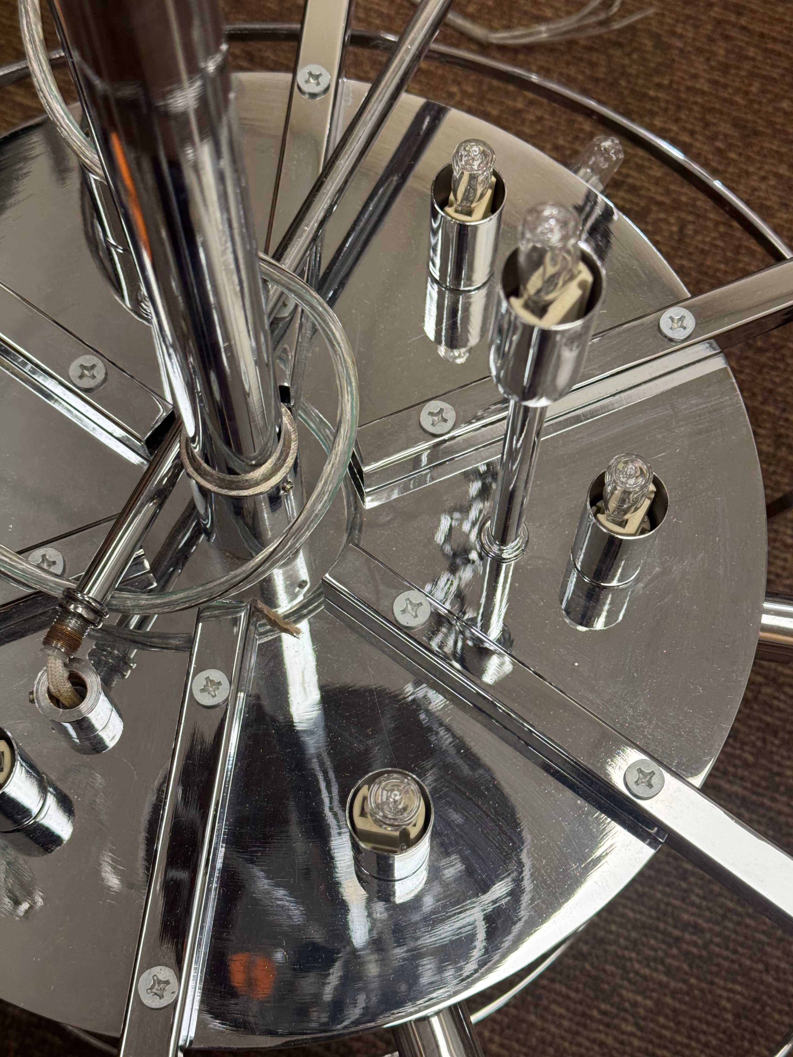 Circular Chrome Ring Light Fixture