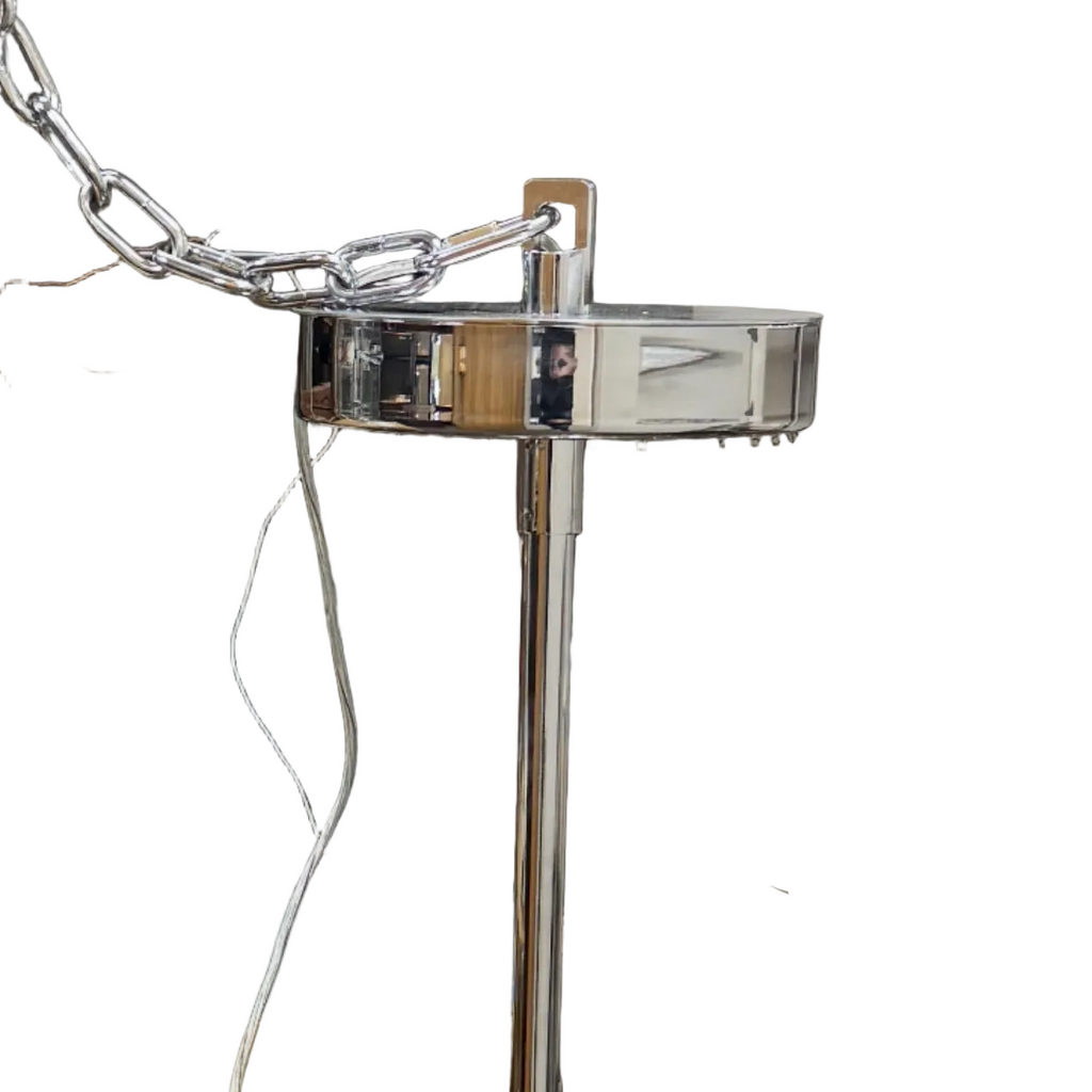Circular Chrome Ring Light Fixture