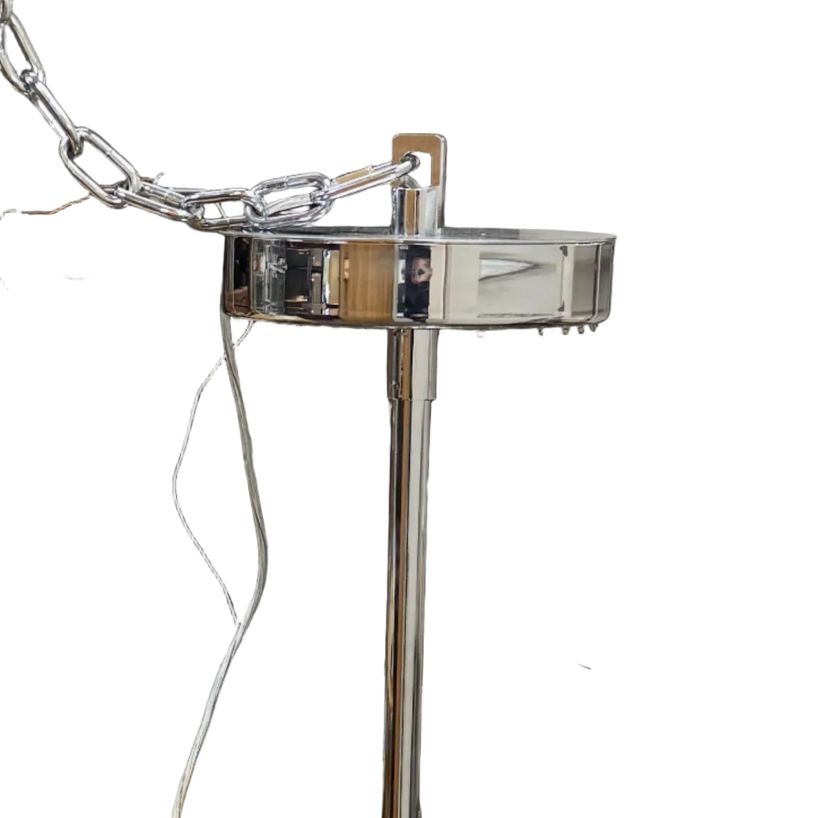 Circular Chrome Ring Light Fixture