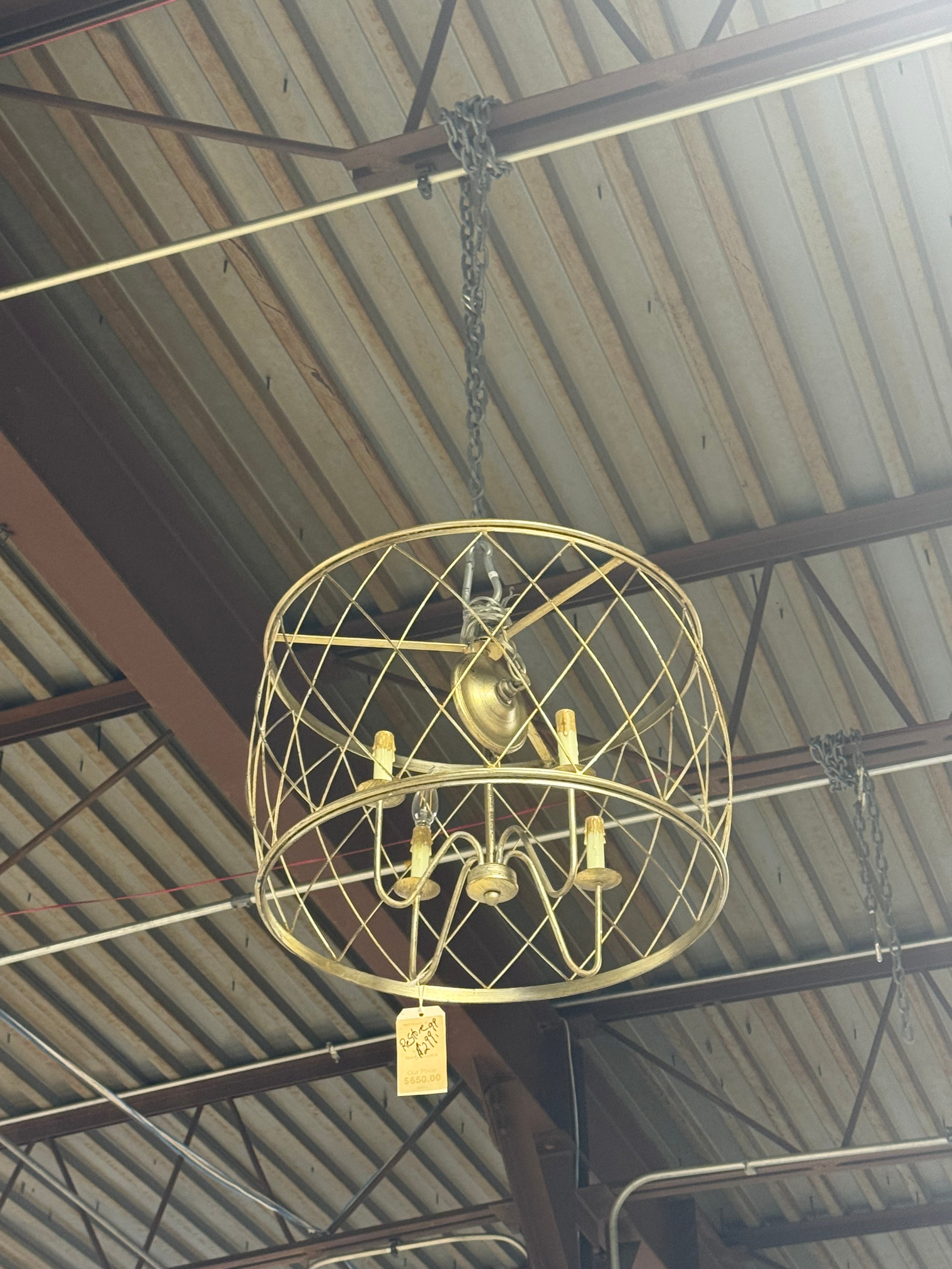 Gold Tone 4 - Light Semi-flush Mount Light