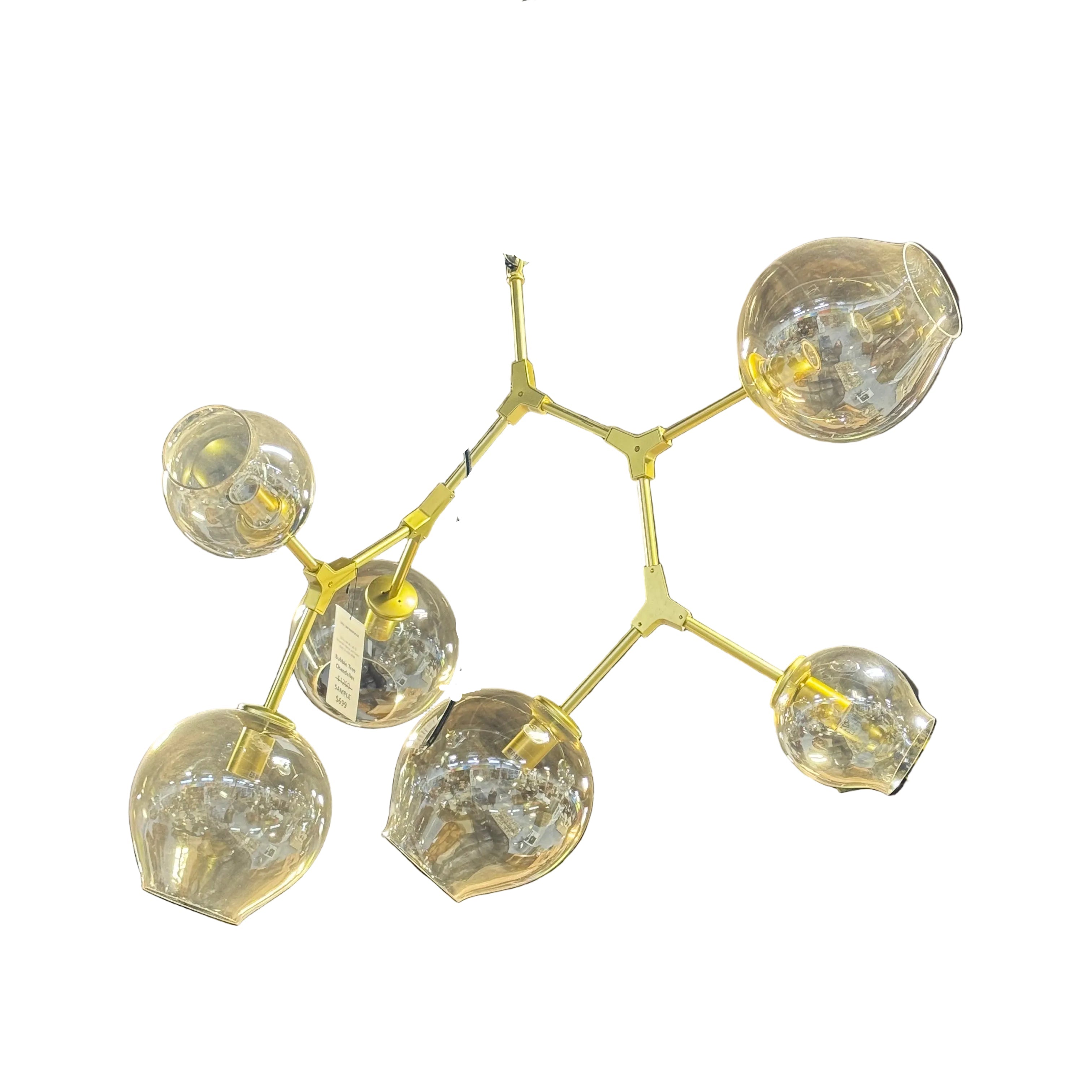 Bubble Tree Chandelier - Brushed Gold Tone