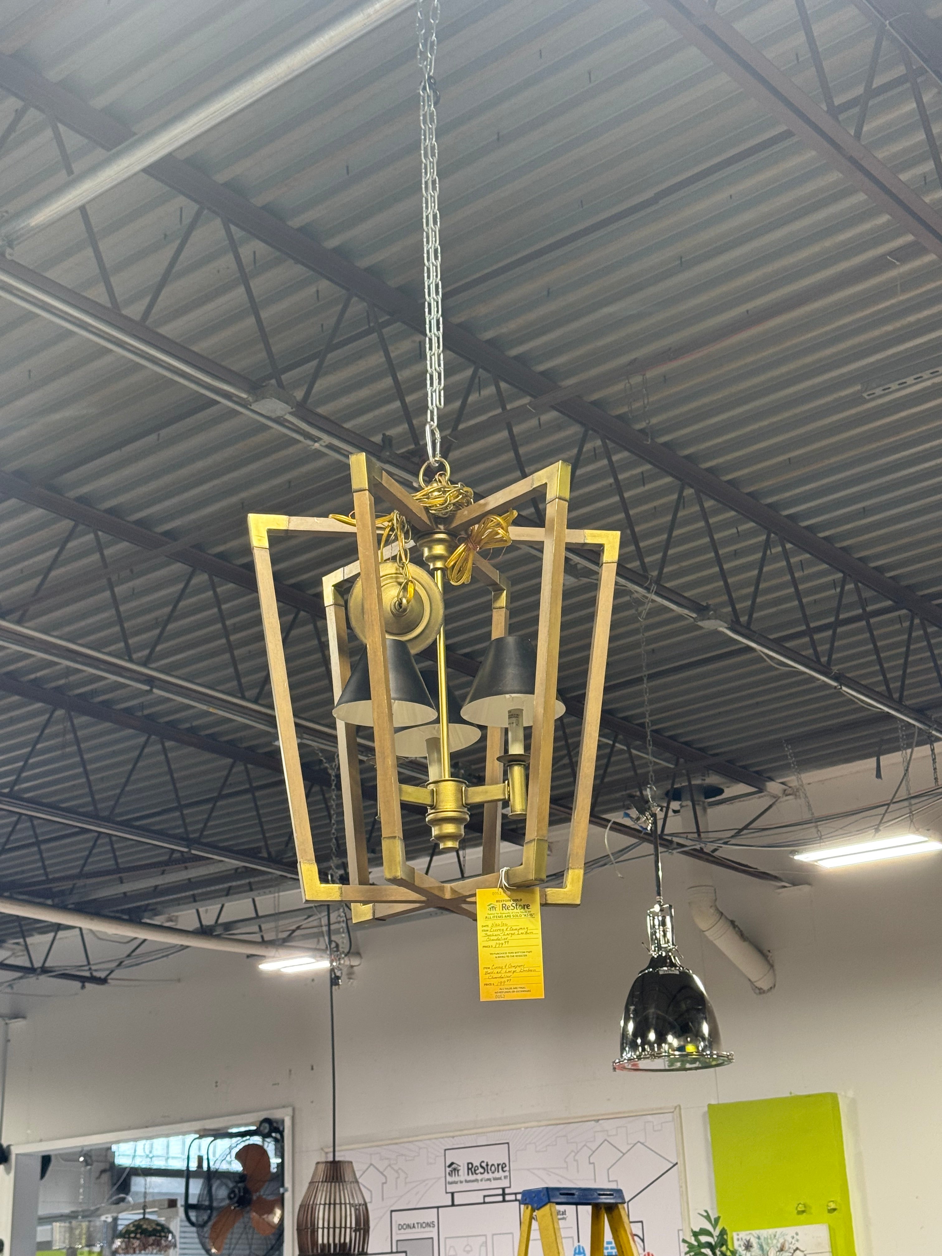 Currey & Company Bastian Large Lantern Chandelier