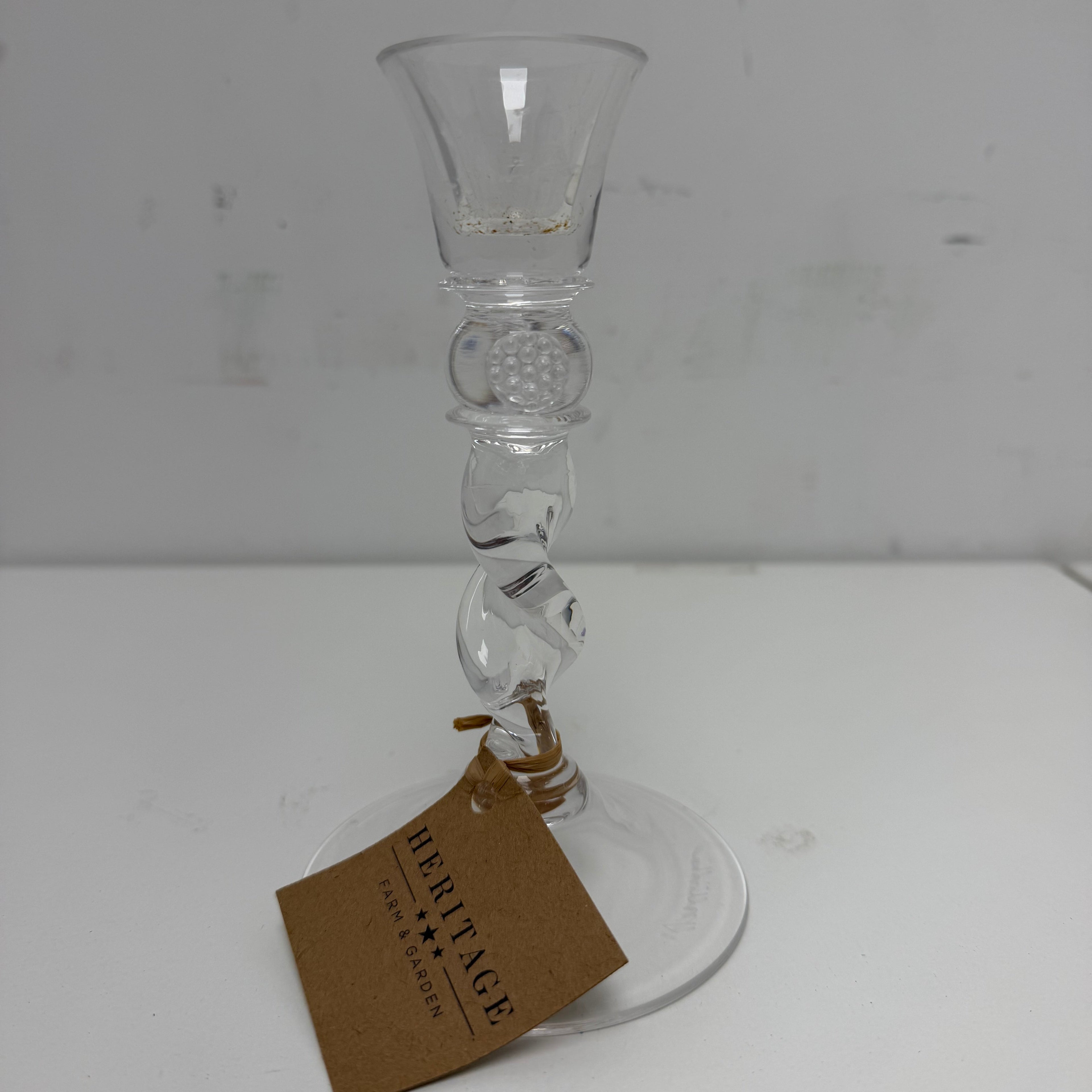 Pair of Heritage Farm & Garden Spiral Candlesticks - Small