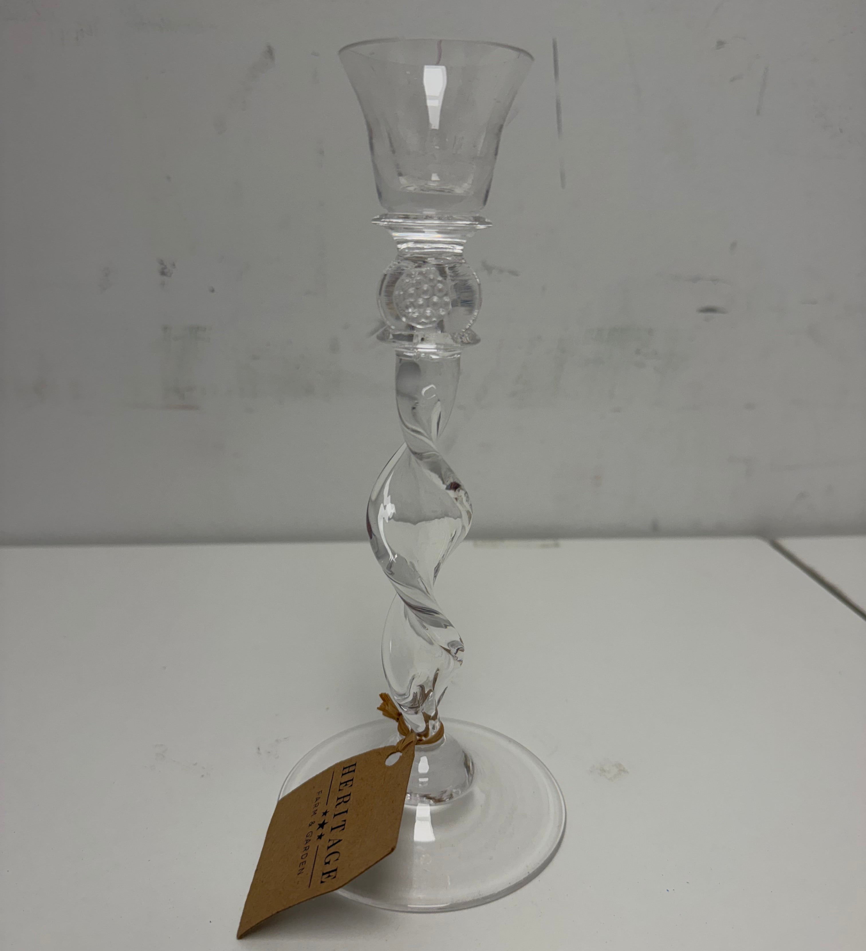 Pair of Heritage Farm & Garden Spiral Candlesticks - Medium