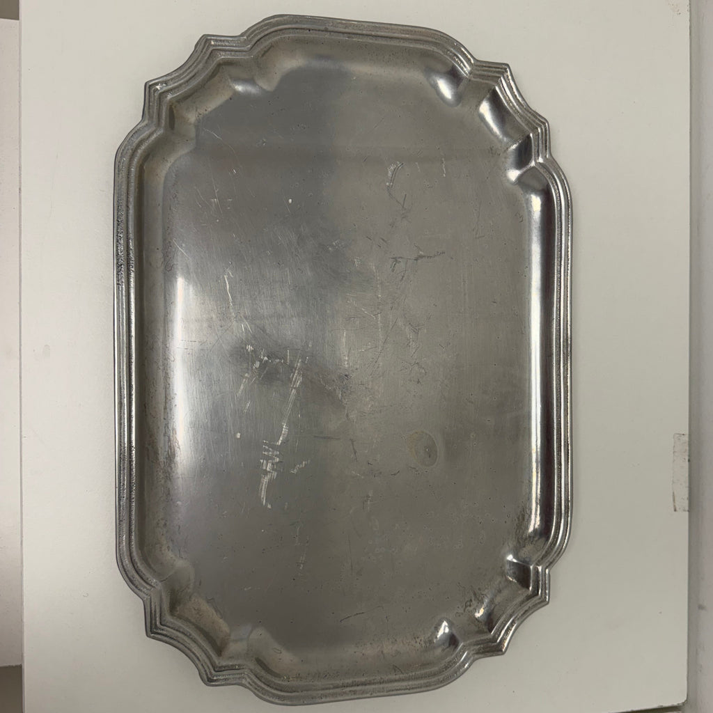 Vintage Pewter Rectangular Serving Tray