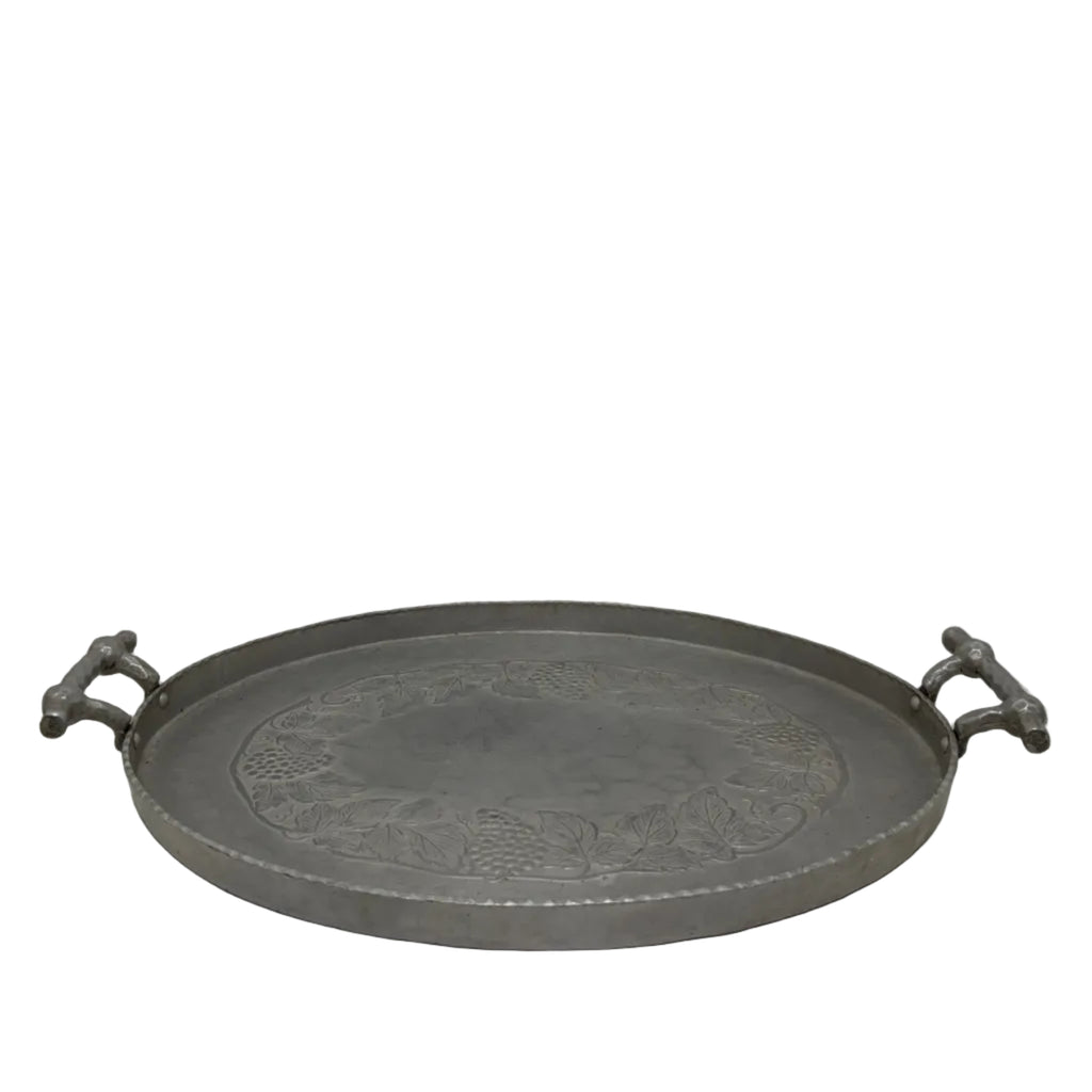 Vintage Everlast Hand-Forged Hammered Aluminum Serving Tray