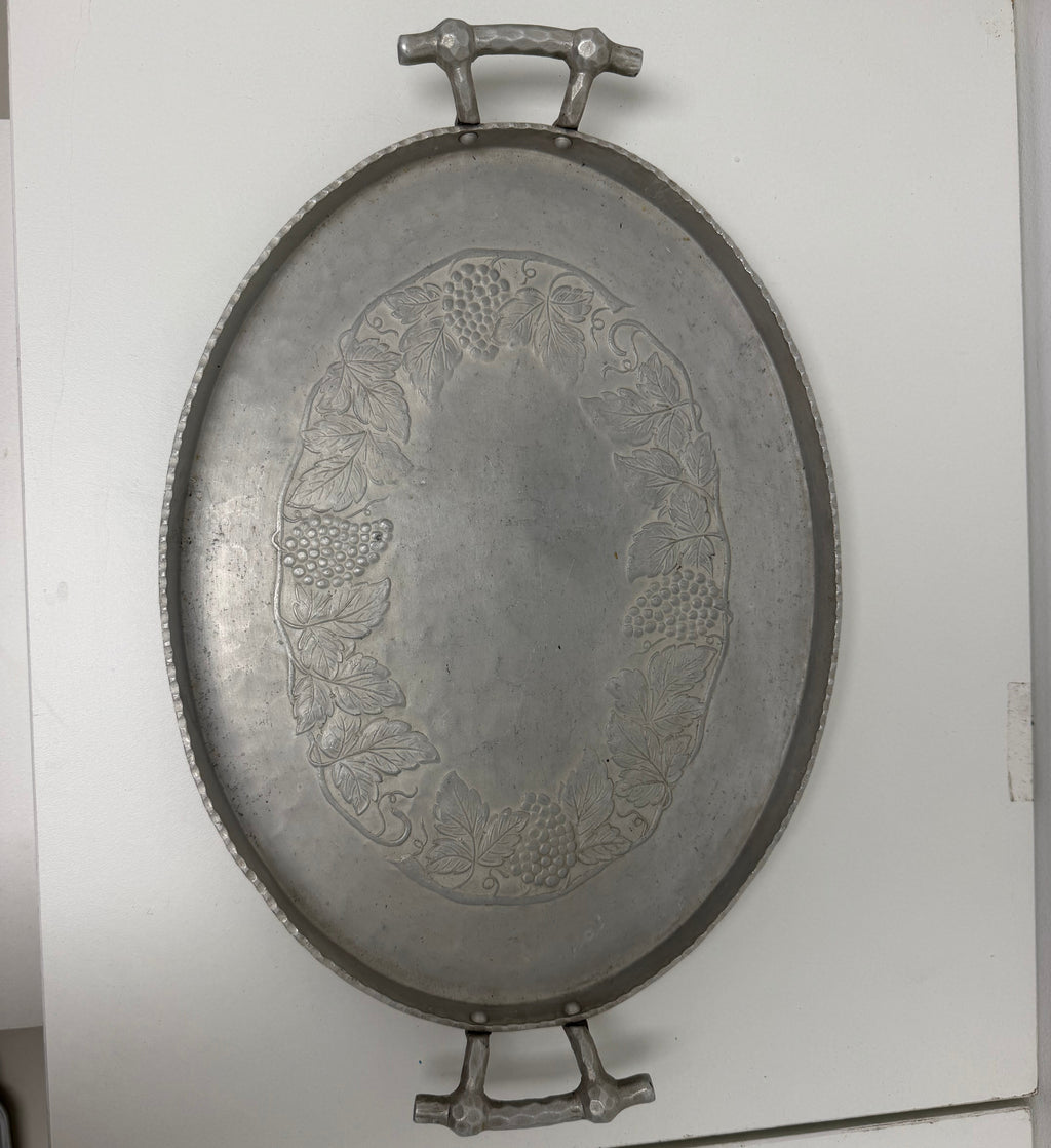 Vintage Everlast Hand-Forged Hammered Aluminum Serving Tray