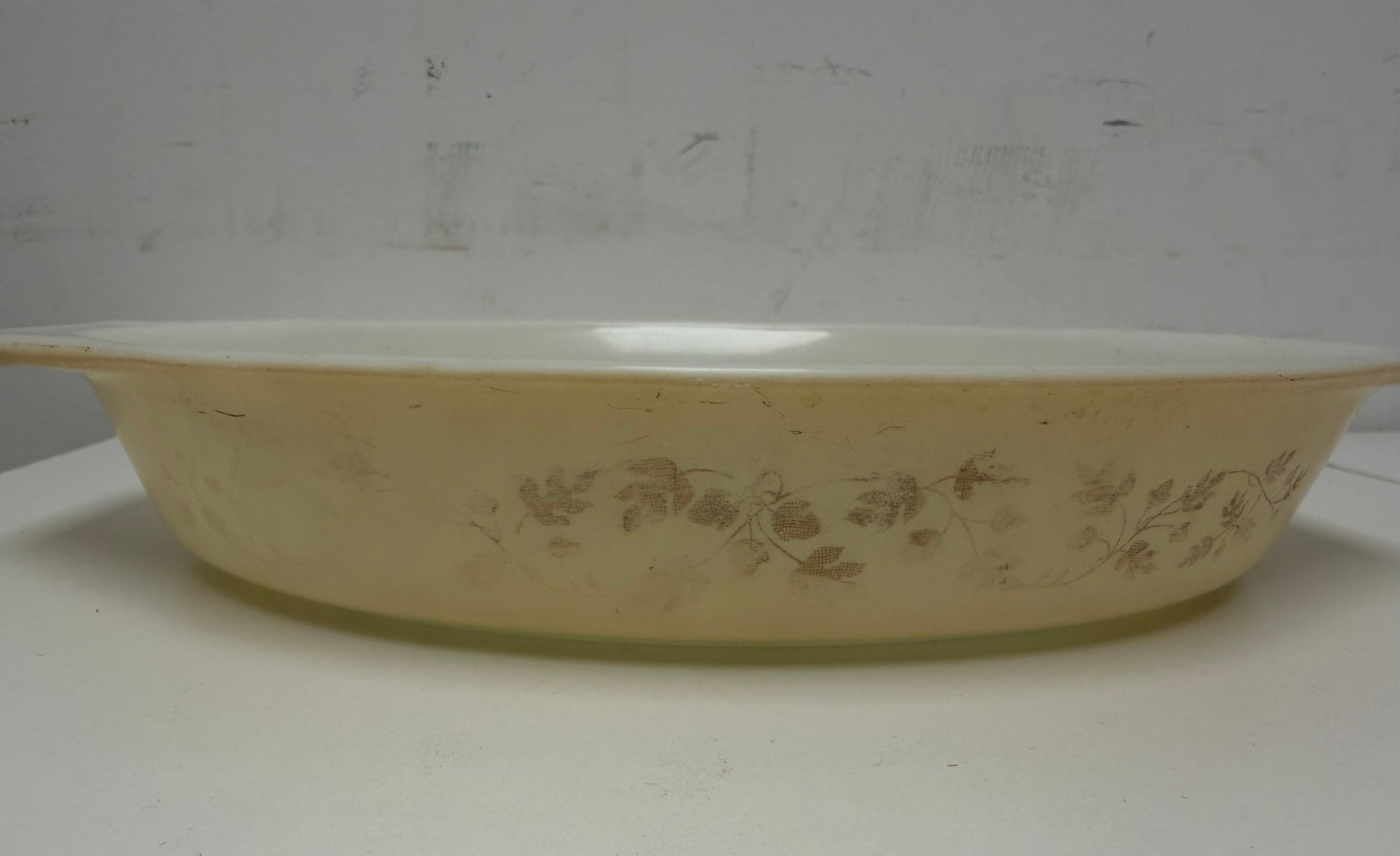 Vintage "Golden Acorn" Oval Pyrex Dish
