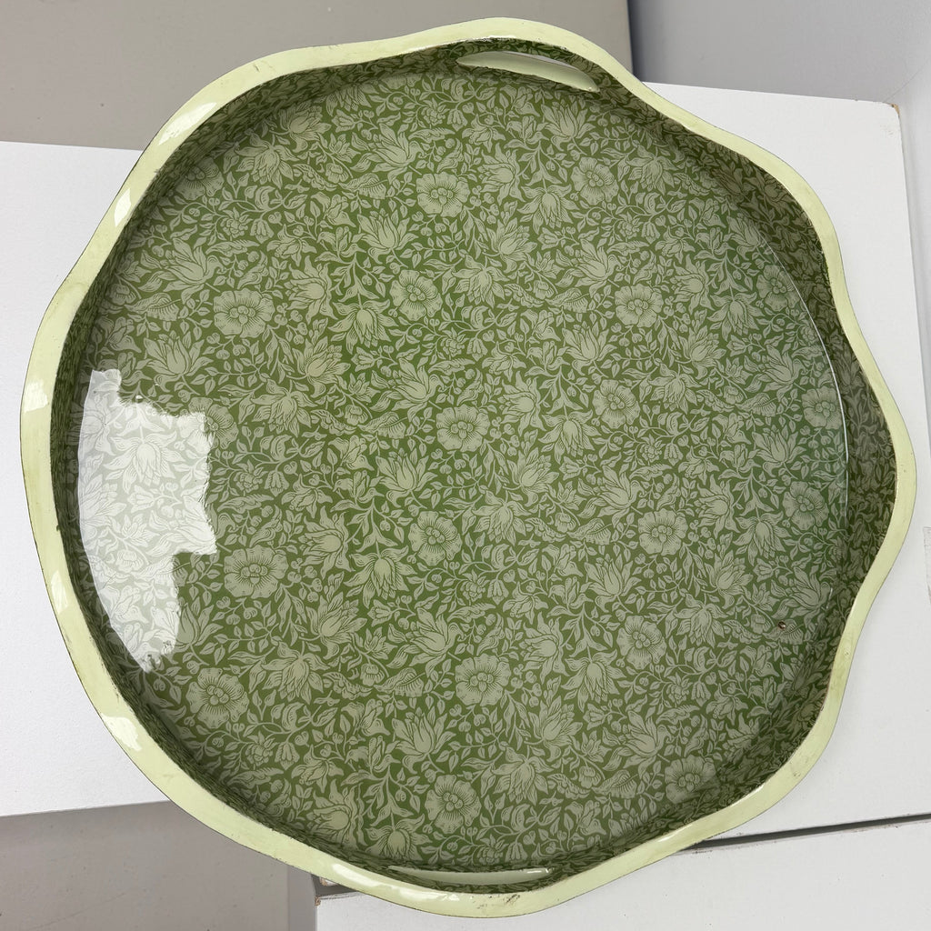 Morris & Co. Round Floral Tray (Two Styles Available)