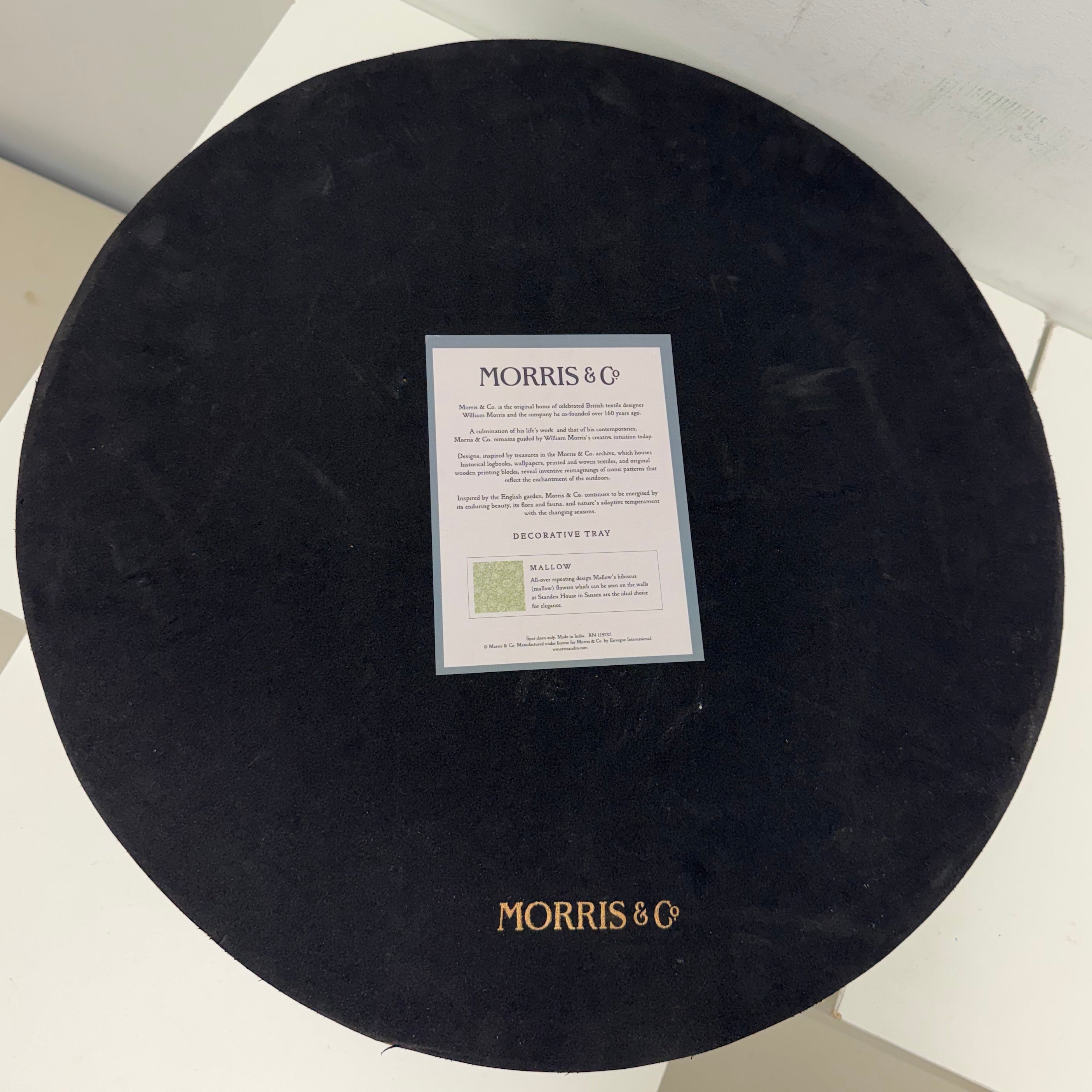 Morris & Co. Round Floral Tray (Two Styles Available)