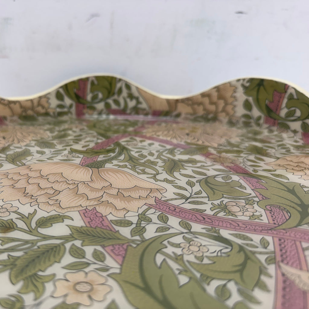 Morris & Co. Round Floral Tray (Two Styles Available)