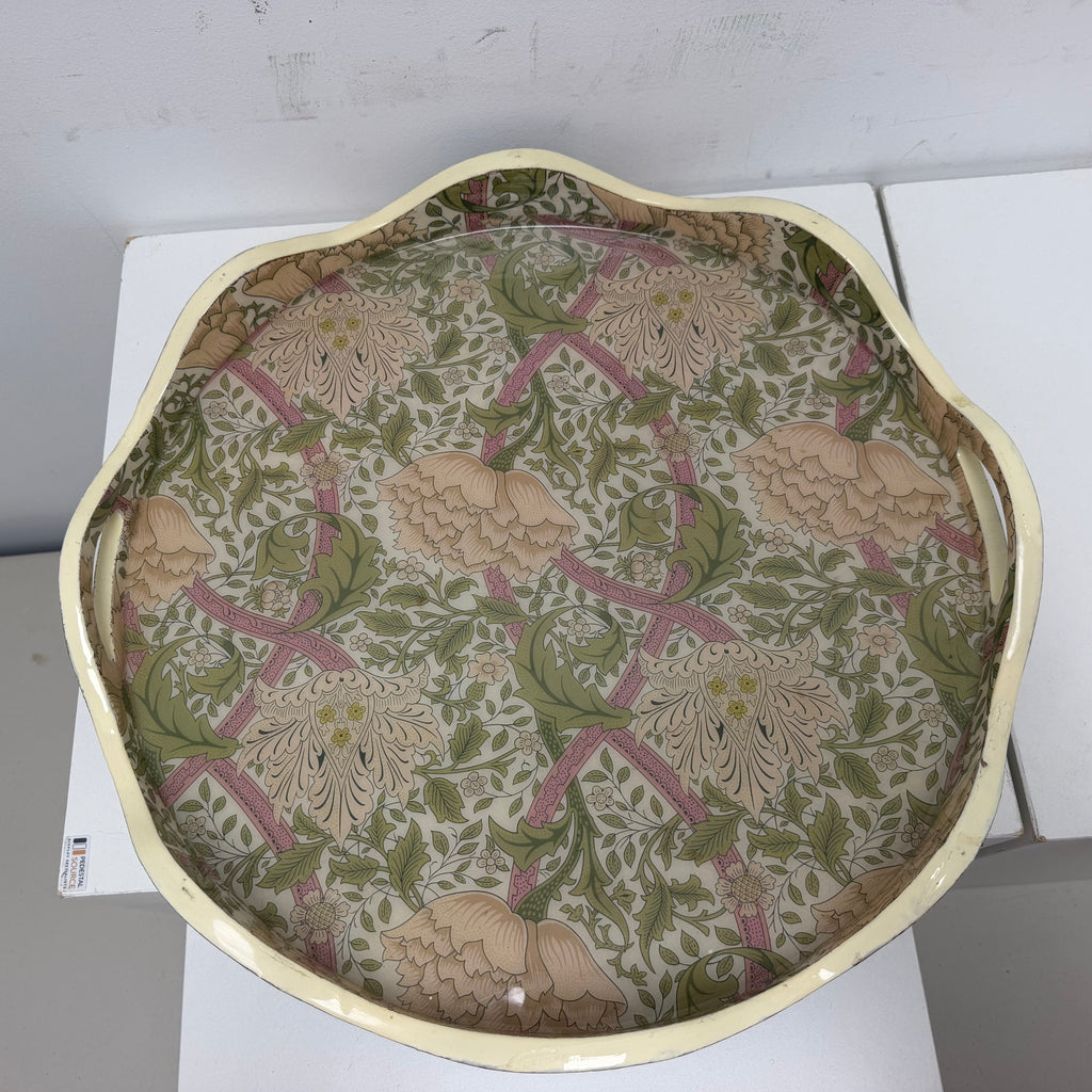 Morris & Co. Round Floral Tray (Two Styles Available)