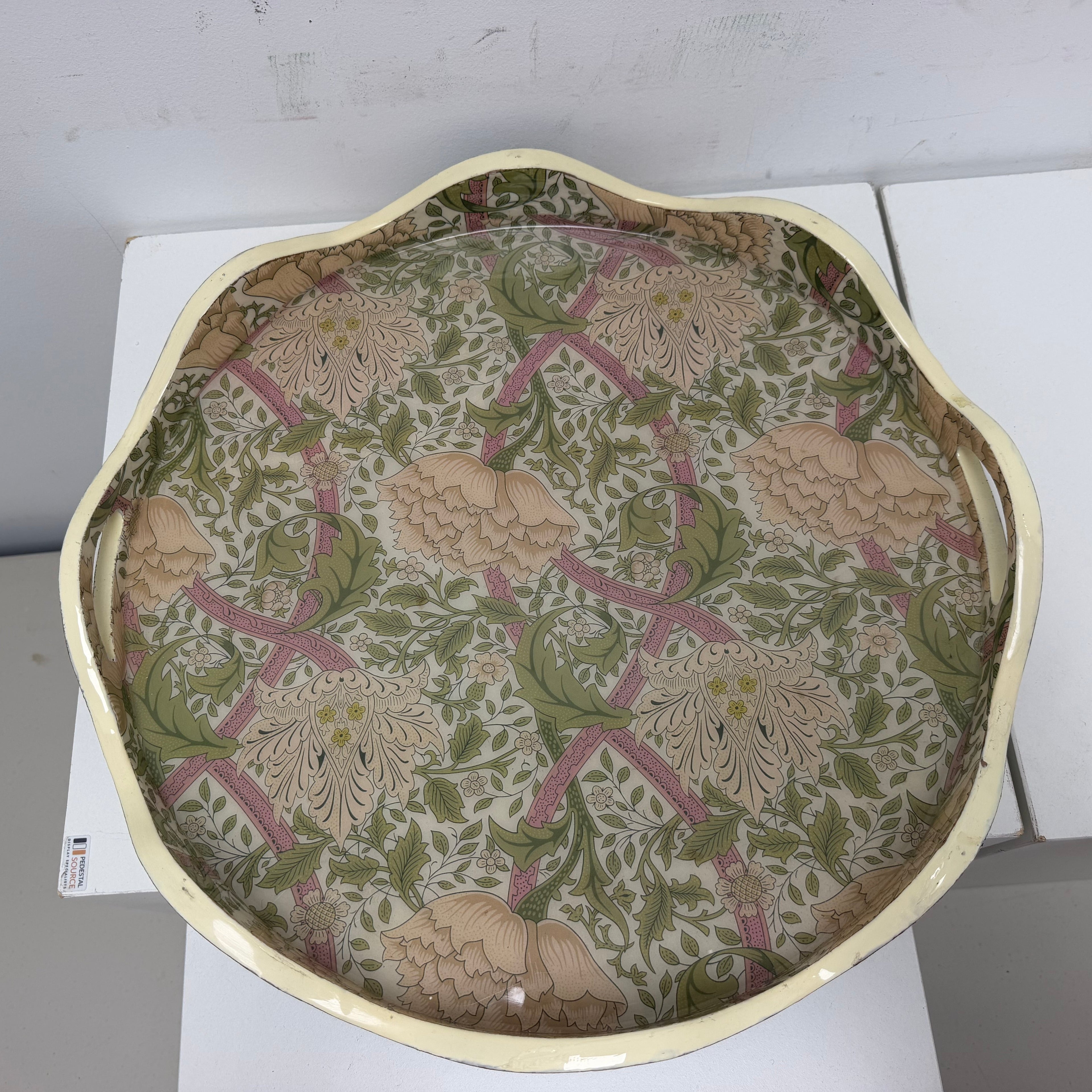 Morris & Co. Round Floral Tray (Two Styles Available)