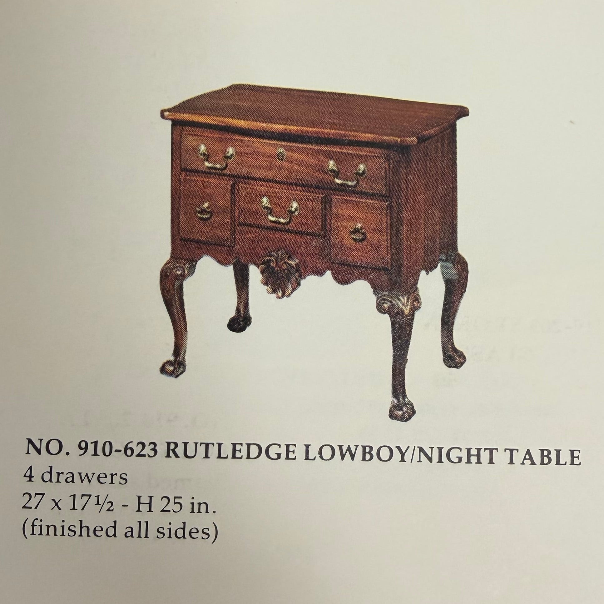 Set of 2 Link-Taylor Mahogany Rutledge Lowboy/Night Tables