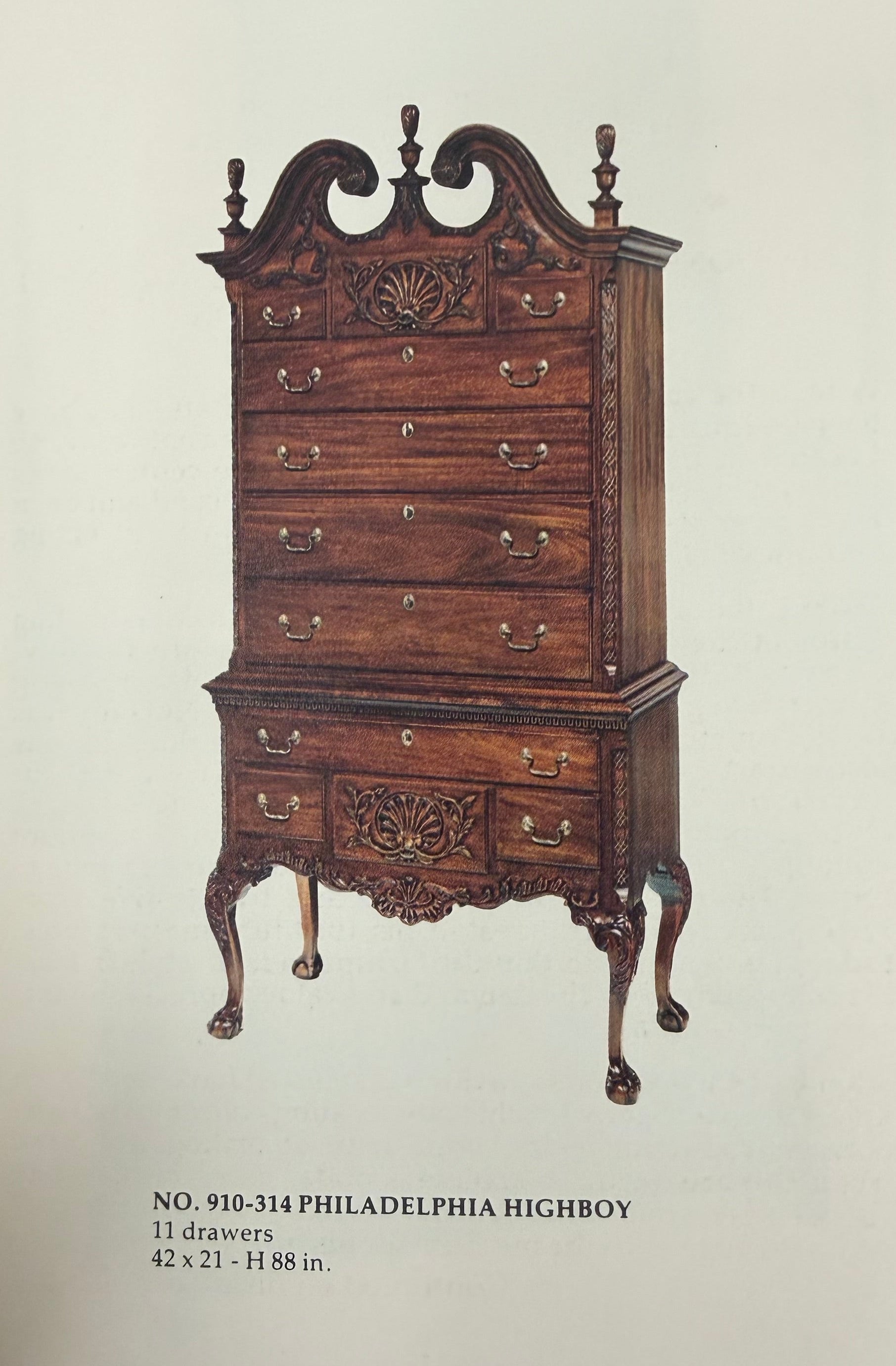 Link-Taylor Mahogany Philadelphia Highboy Dresser