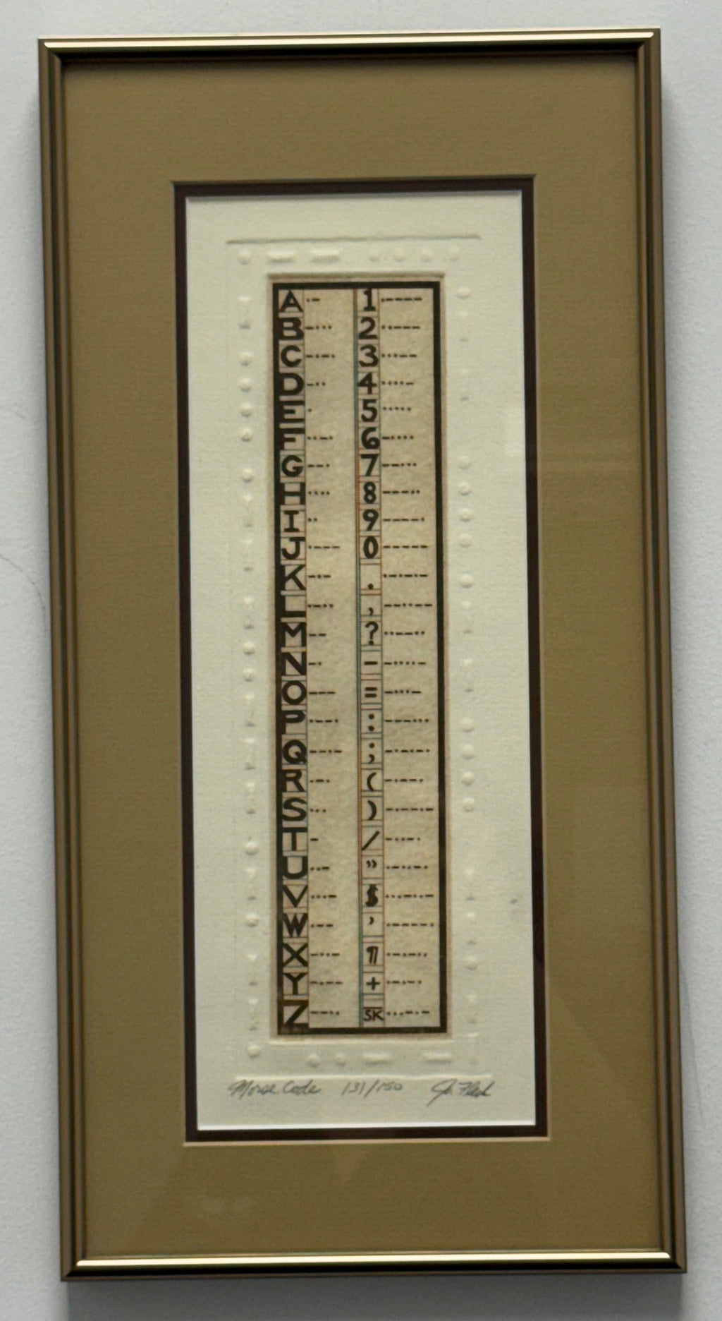 Morse Code Art Print by Jan Fleck