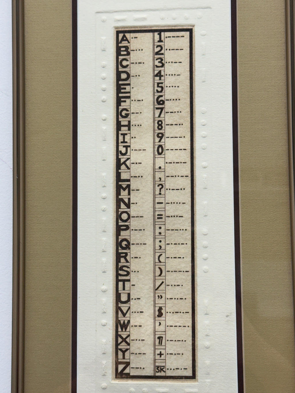 Morse Code Art Print by Jan Fleck