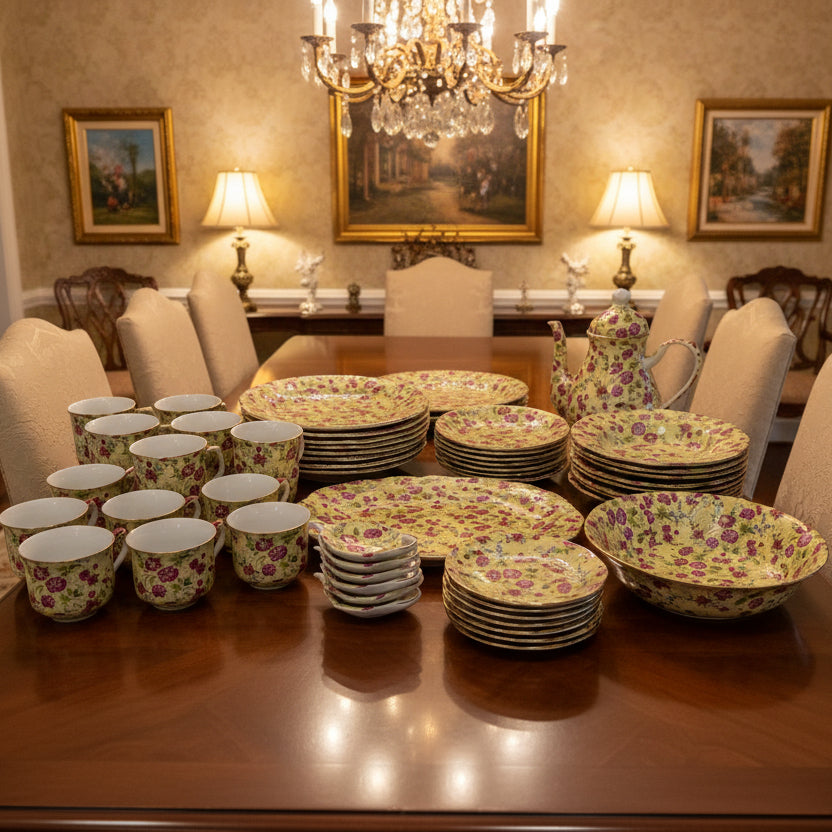 Charlotte Chintz by Royal English China Dinnerware Set