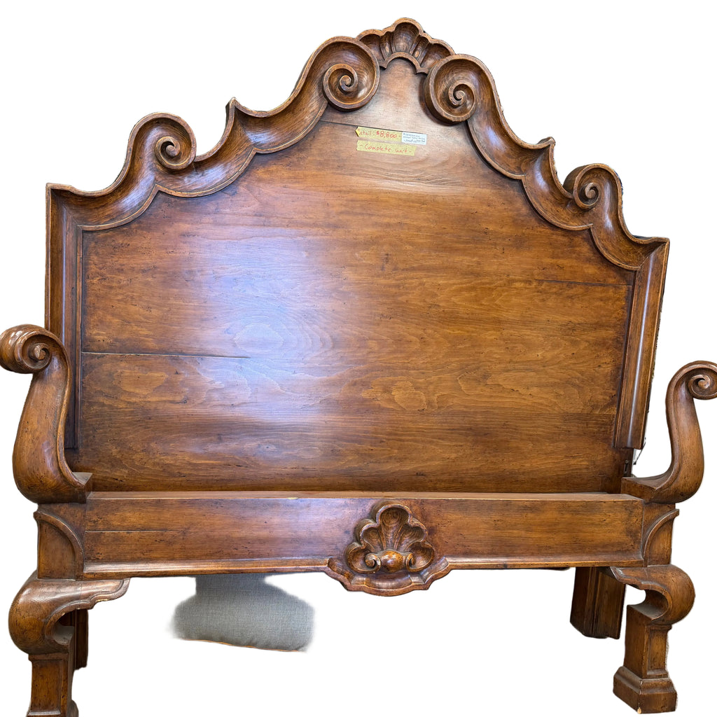 Antique Wood Queen Size Bed