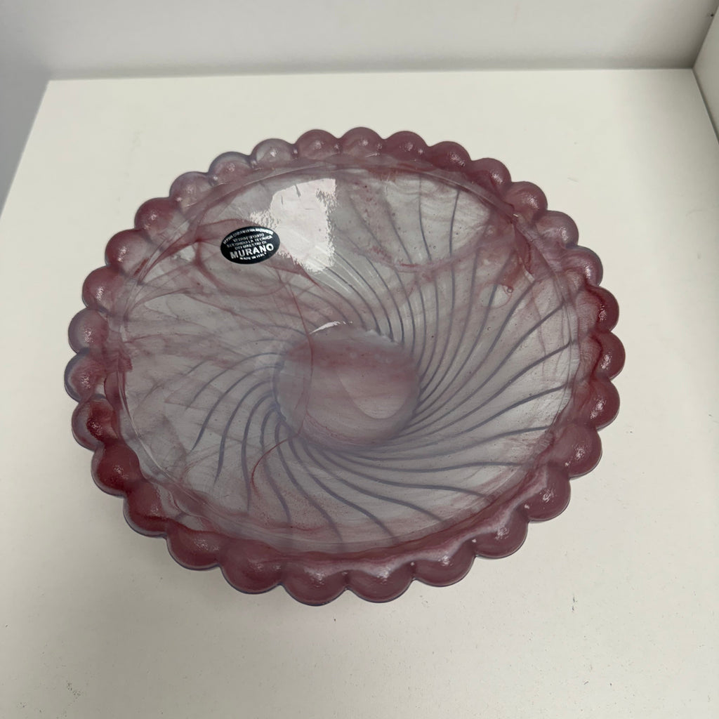 Murano Glass Bowl - Pink