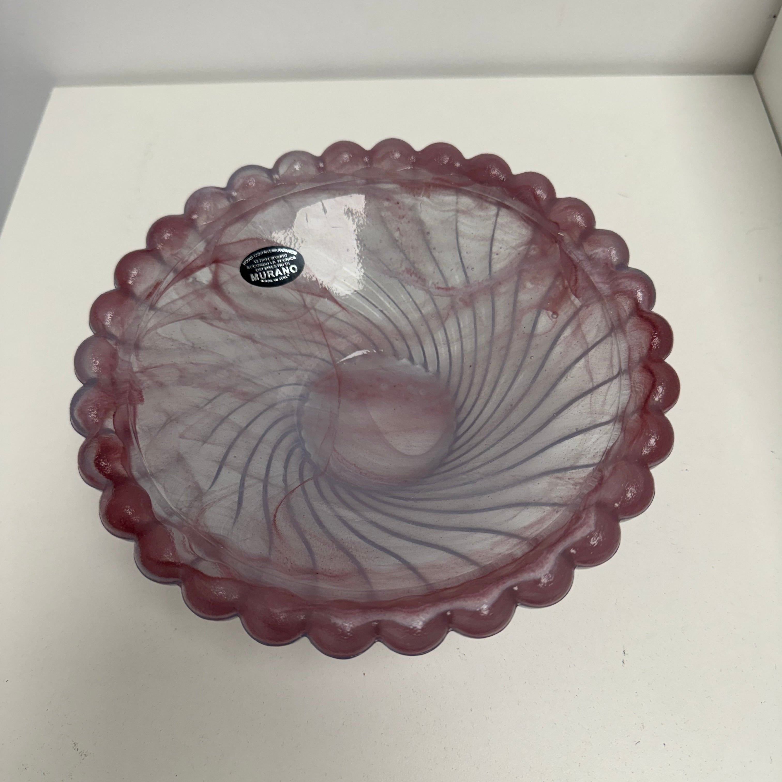 Murano Glass Bowl - Pink