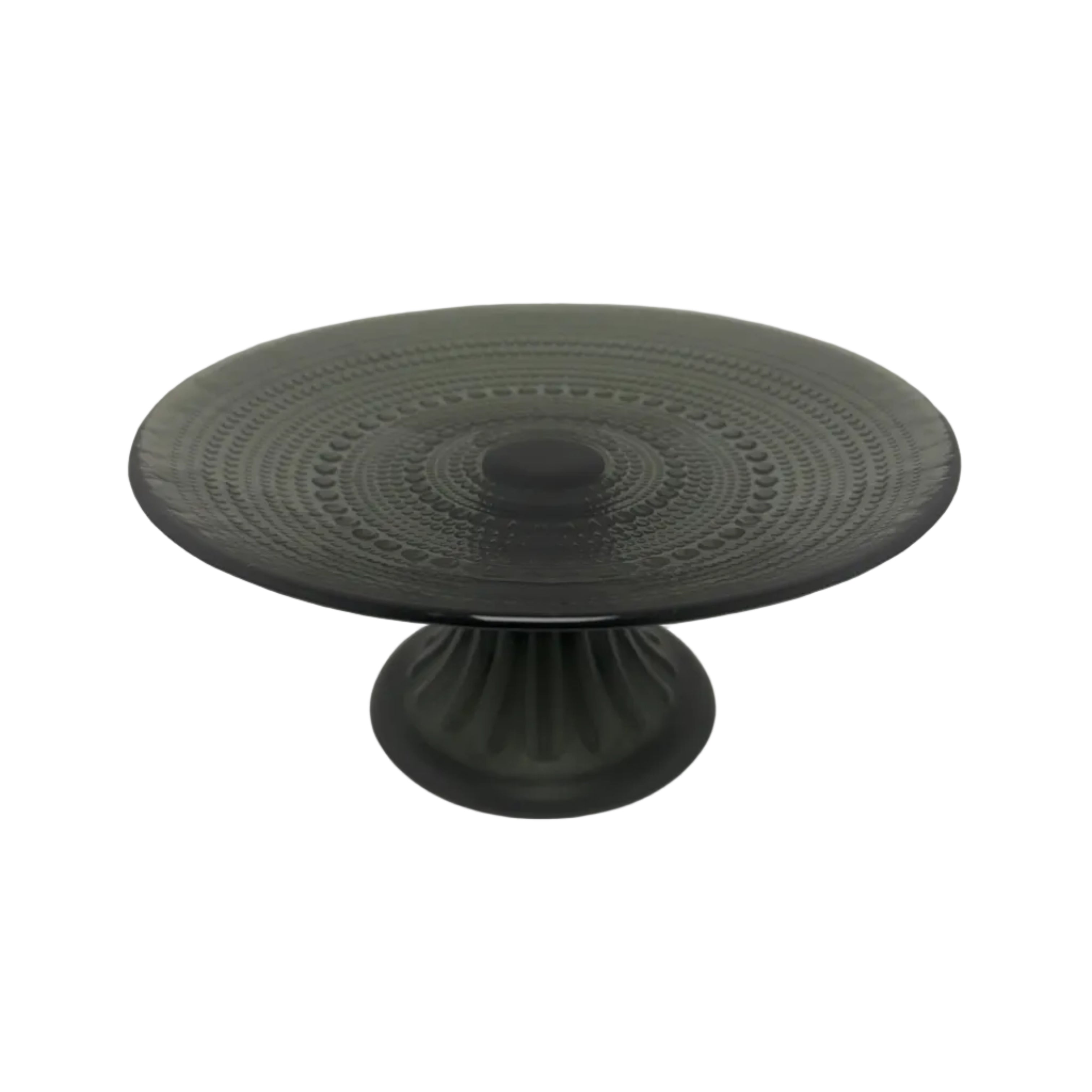 8.5" Beaded Glass Cake Plate