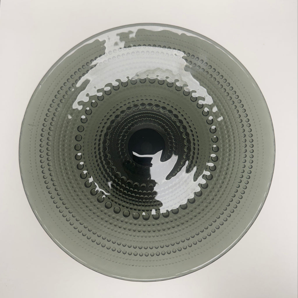 8.5" Beaded Glass Cake Plate