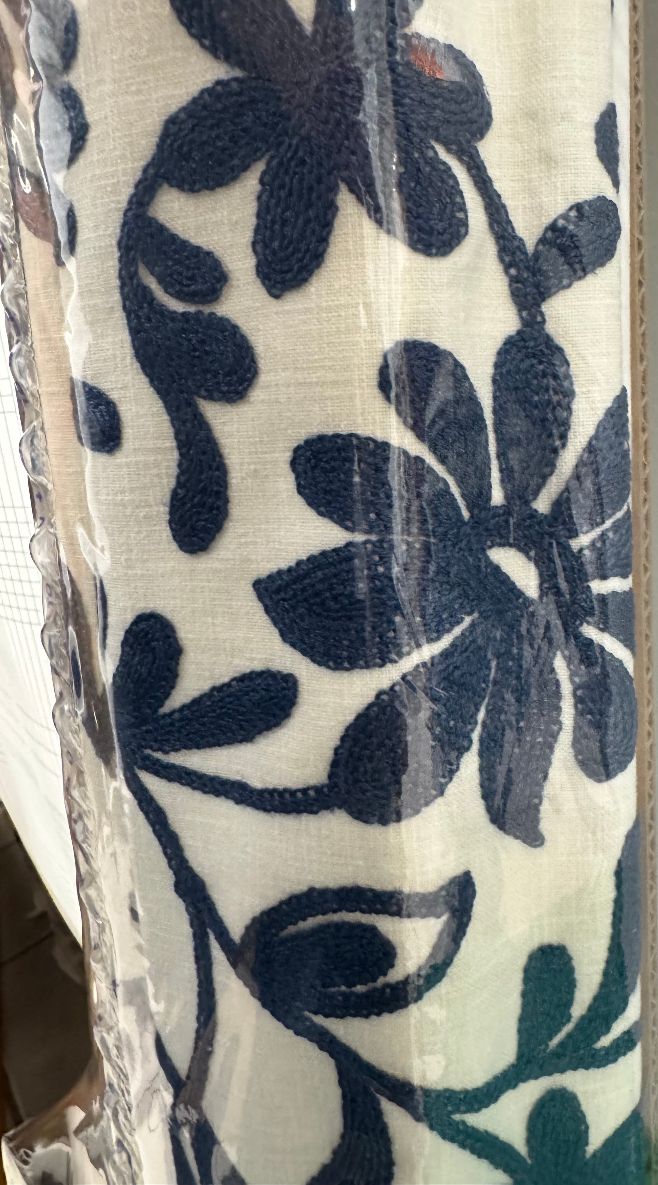 Custom Roman Shade in Floral Pattern