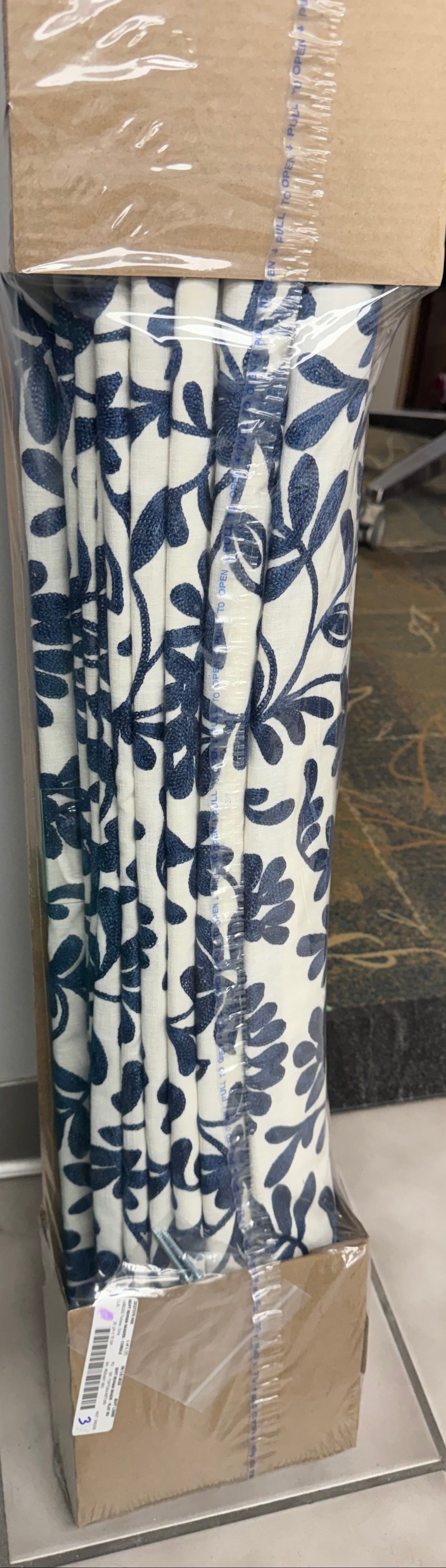 Custom Roman Shade in Floral Pattern