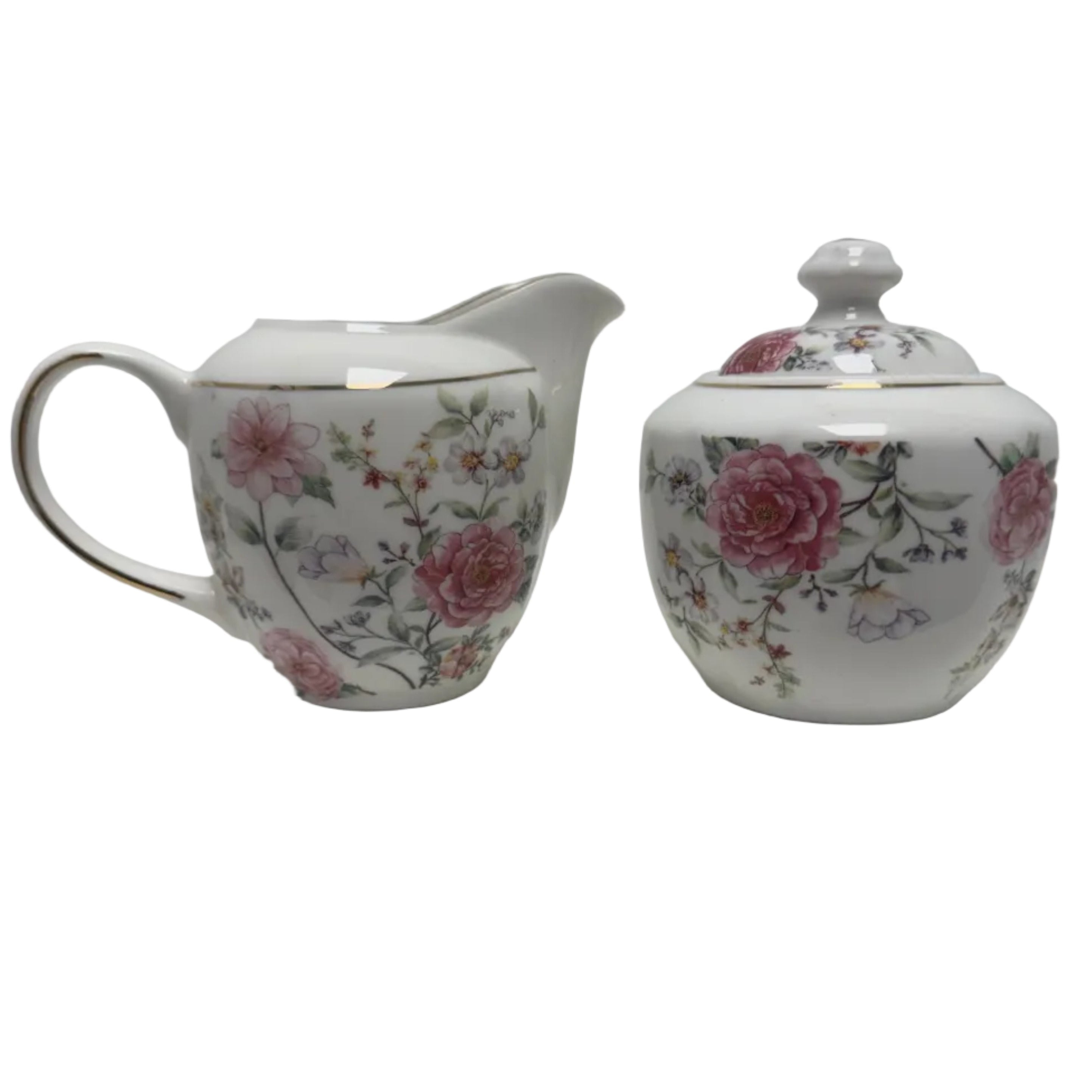 Grace Teaware - Spring Garden Teapot with Sugar Bowl and Creamer Set