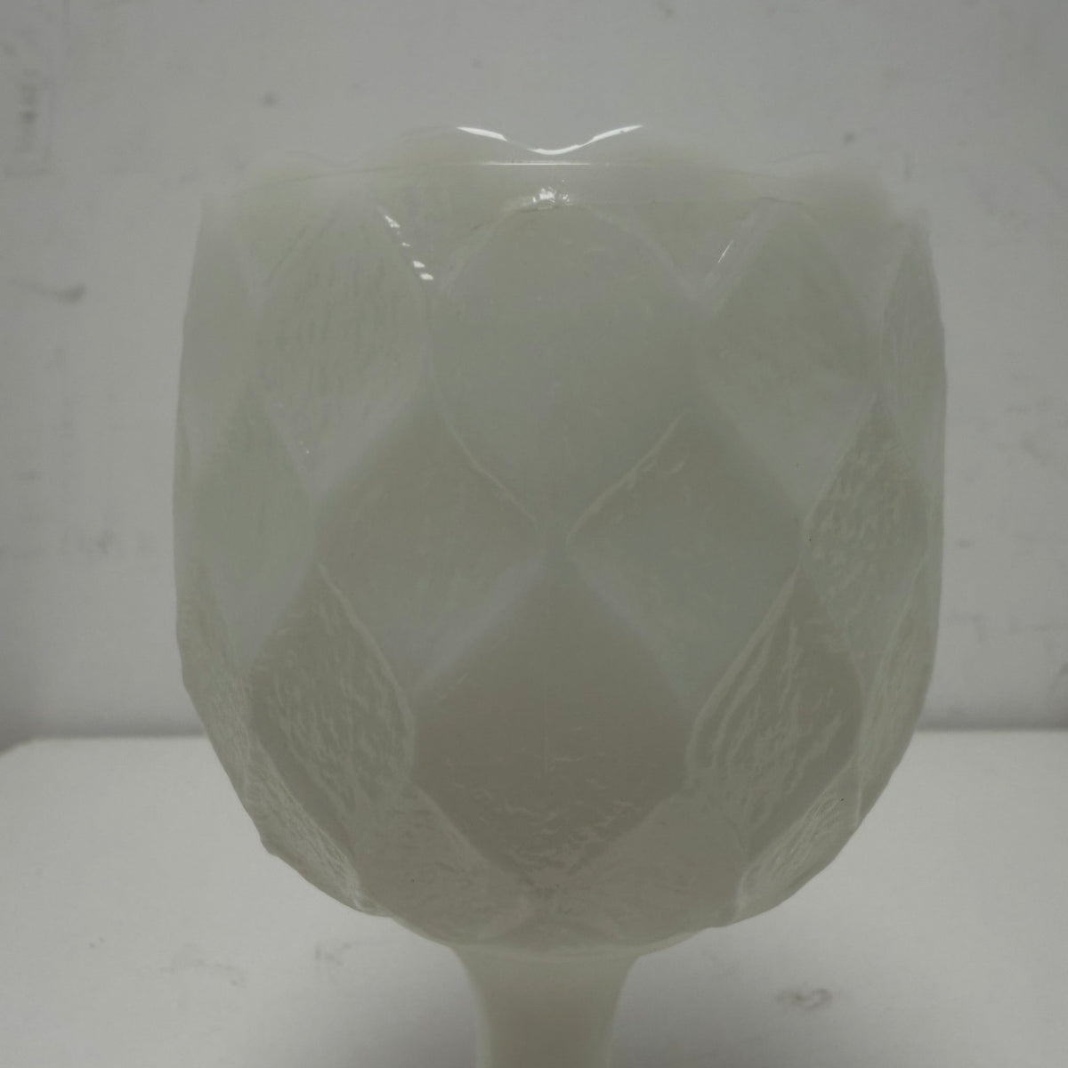 Vintage White Milk Glass Pedestal Goblet