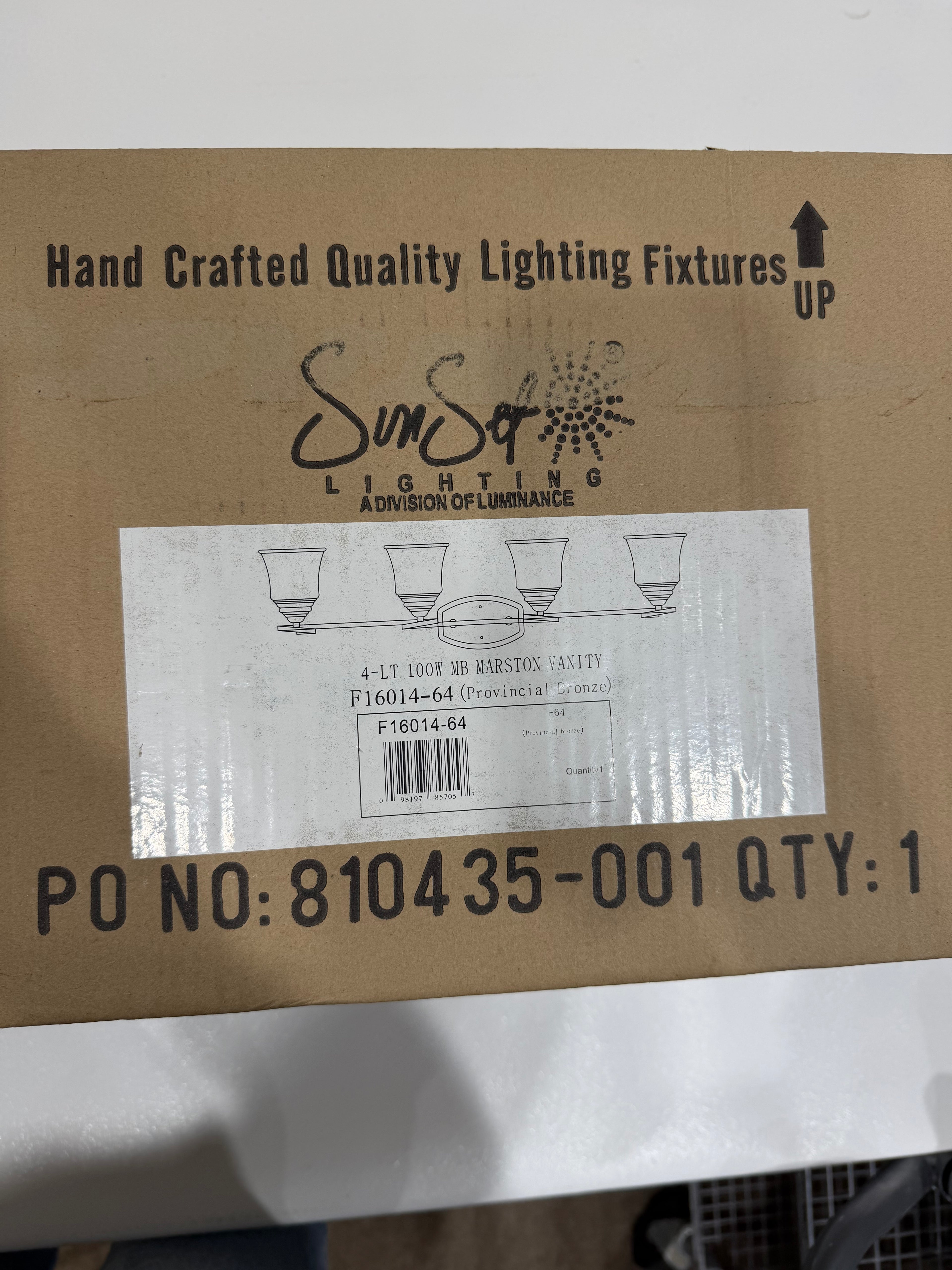 SunSet Lighting 4-Light Marston Vanity Light Fixture (F16014-64)