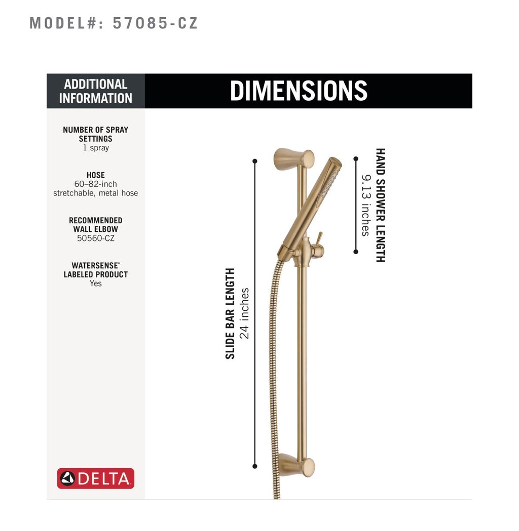 Delta Wall Mount Hand Shower Unit (57085-CZ)