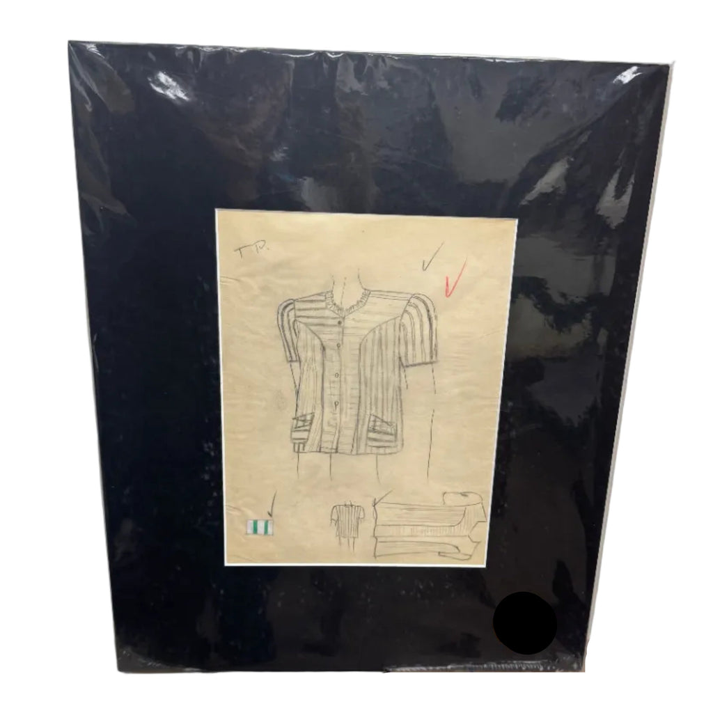 Fashion Design Sketch Matted and in Plastic