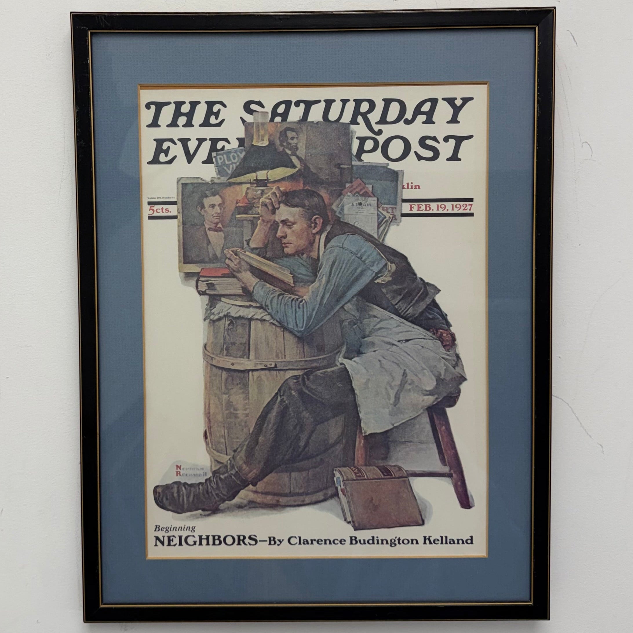Framed Print of 1927 Saturday Evening Post Cover