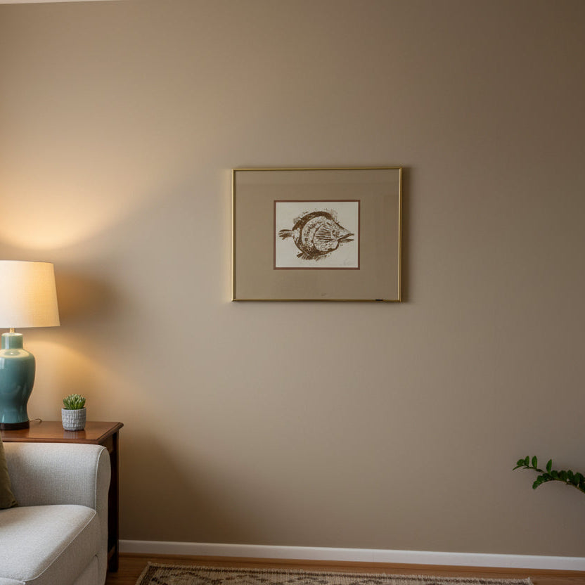 "Fish I" Framed Fish Rubbing Print