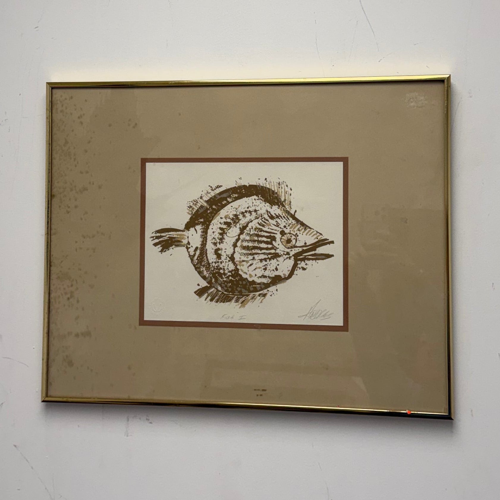 "Fish I" Framed Fish Rubbing Print