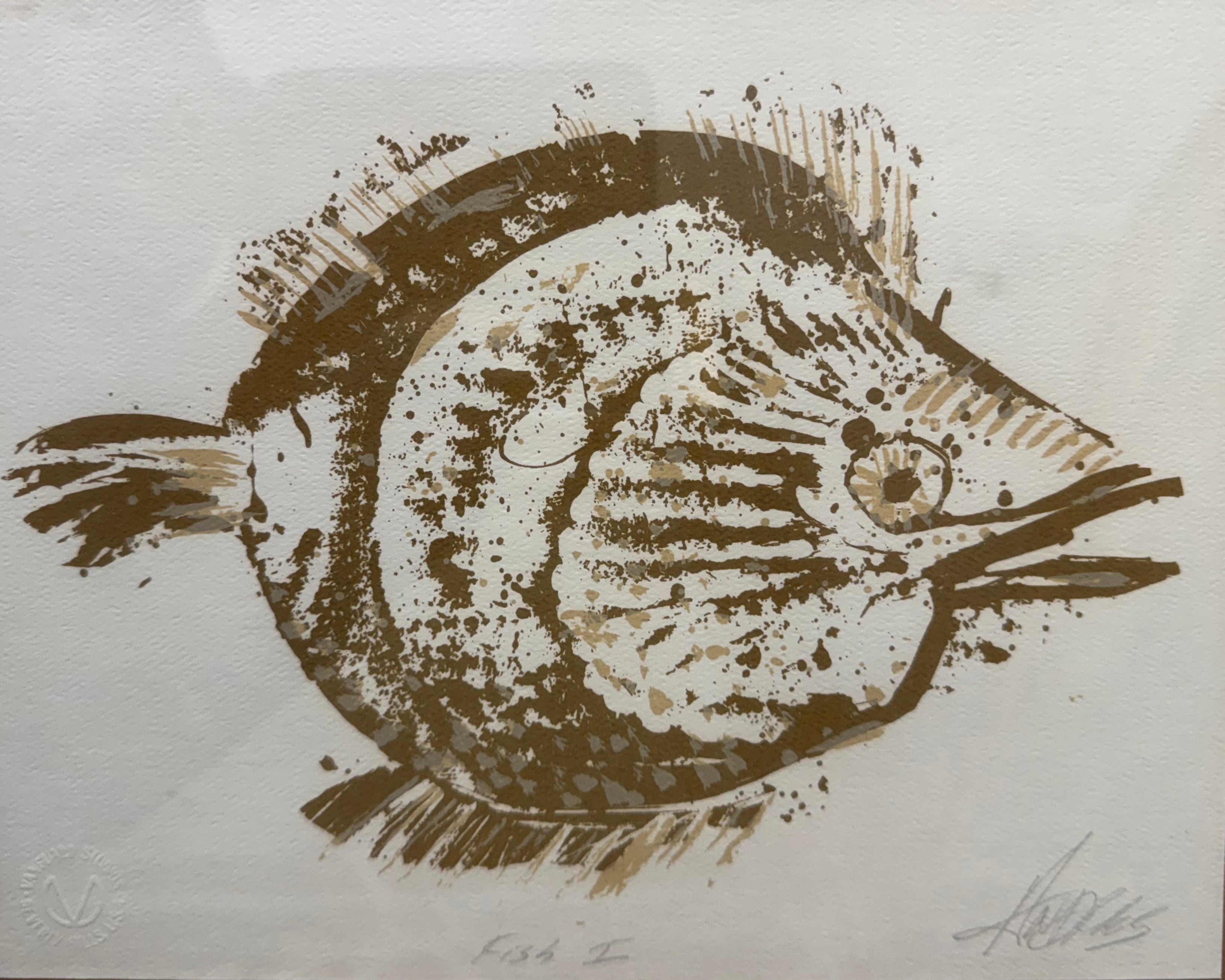 "Fish I" Framed Fish Rubbing Print