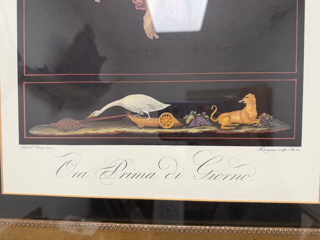 "Ora Prima di Giorno" in Gold Leaf Frame by Rafael Sanzio
