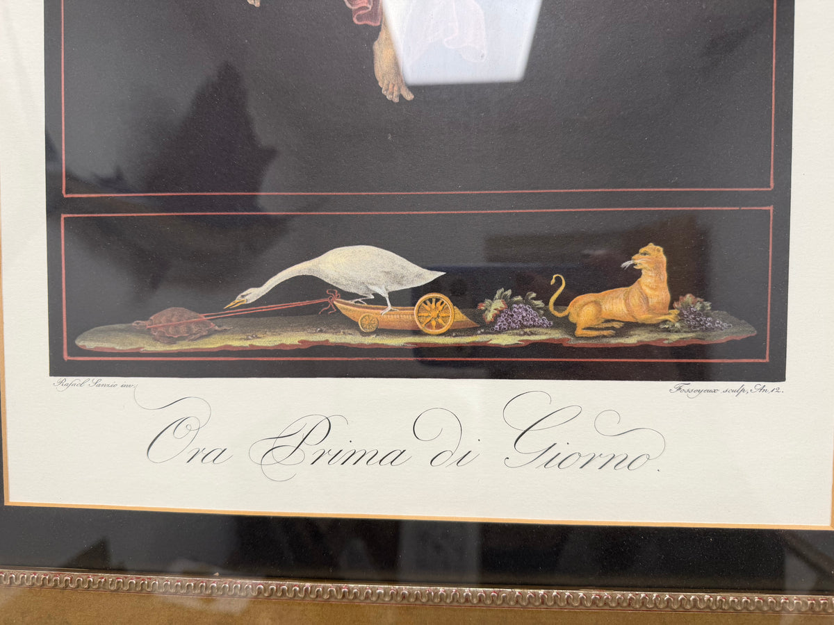 "Ora Prima di Giorno" in Gold Leaf Frame by Rafael Sanzio