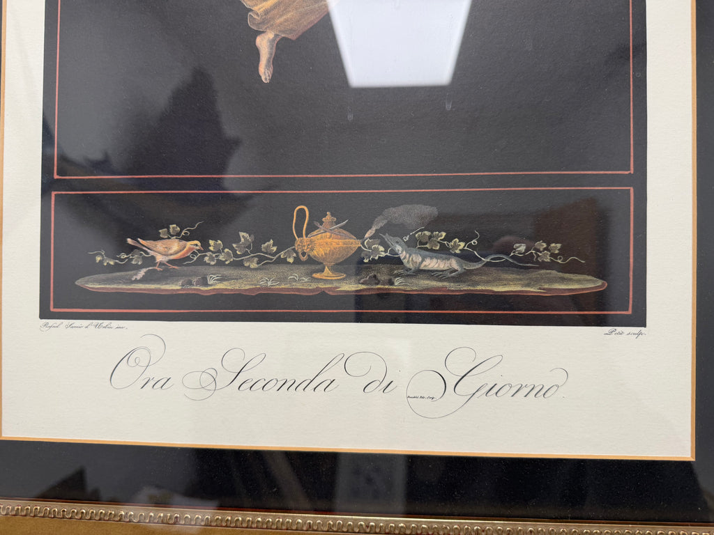 "Ora Seconda di Giorno" in Gold Leaf Frame by Rafael Sanzio
